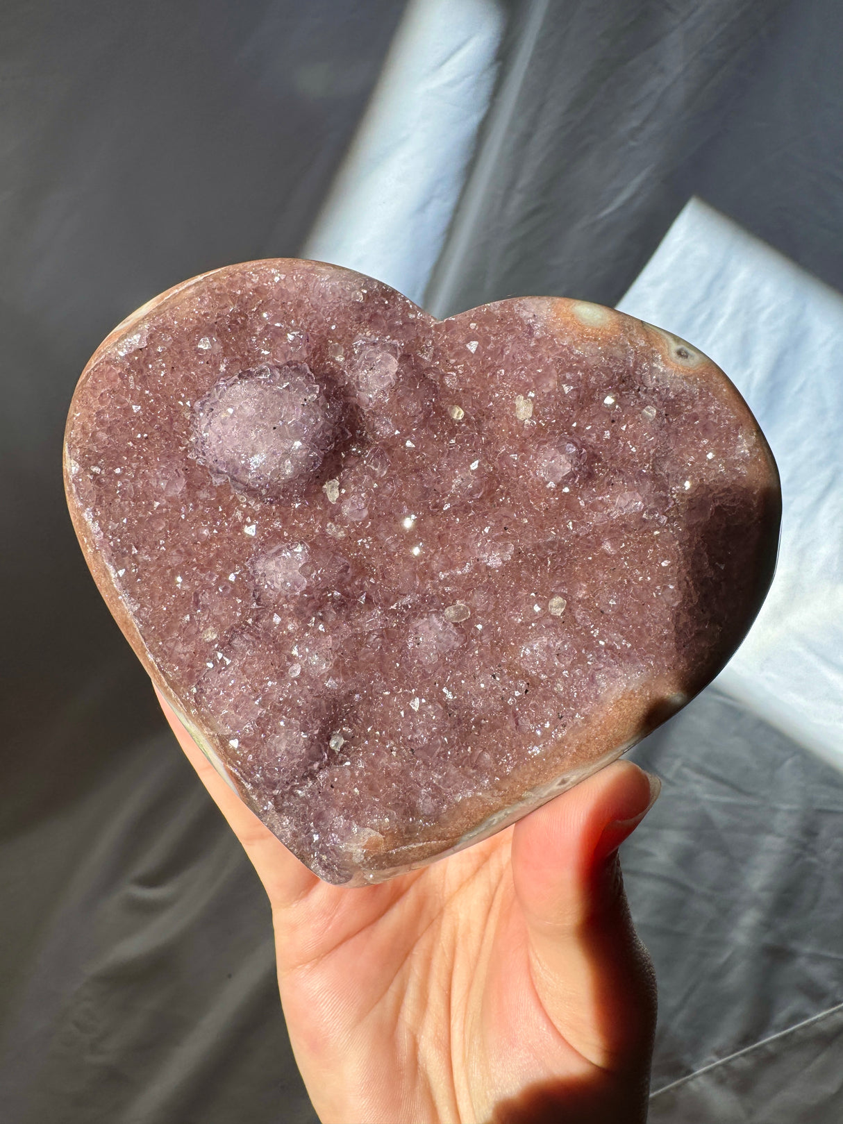 Berry Rainbow Amethyst Heart