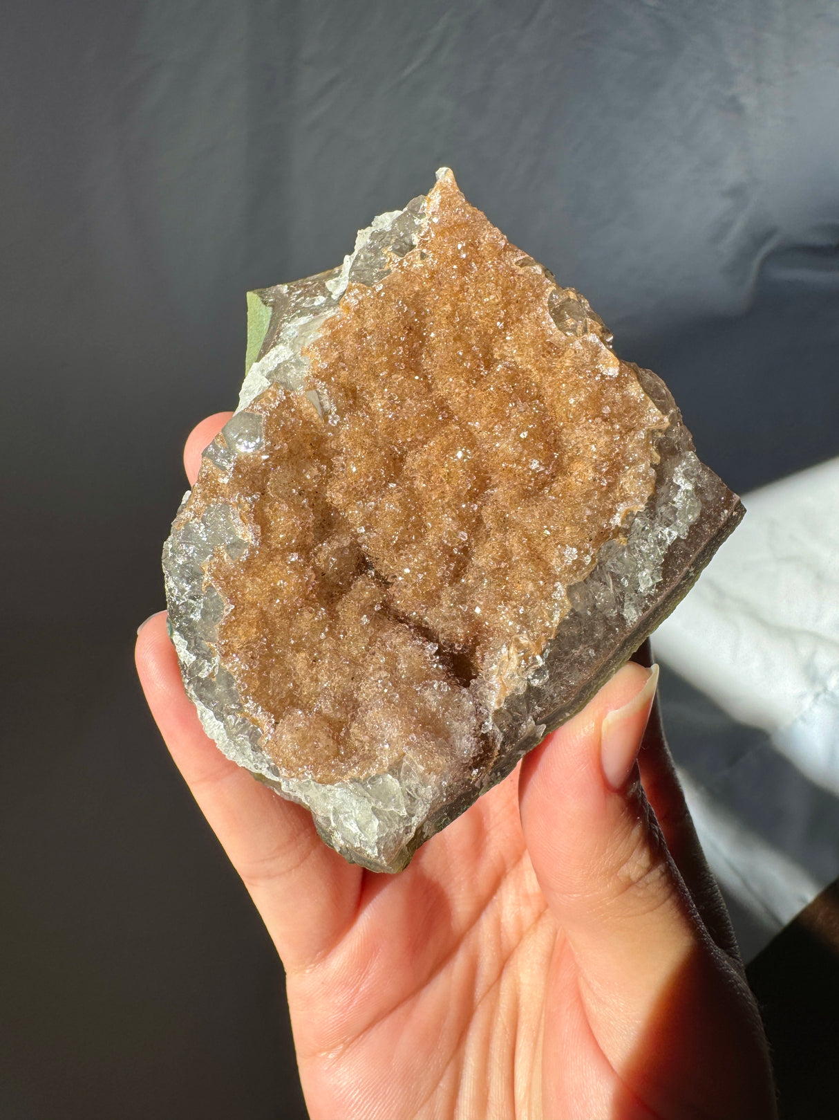 Bronze Druzy Raw Rainbow Amethyst