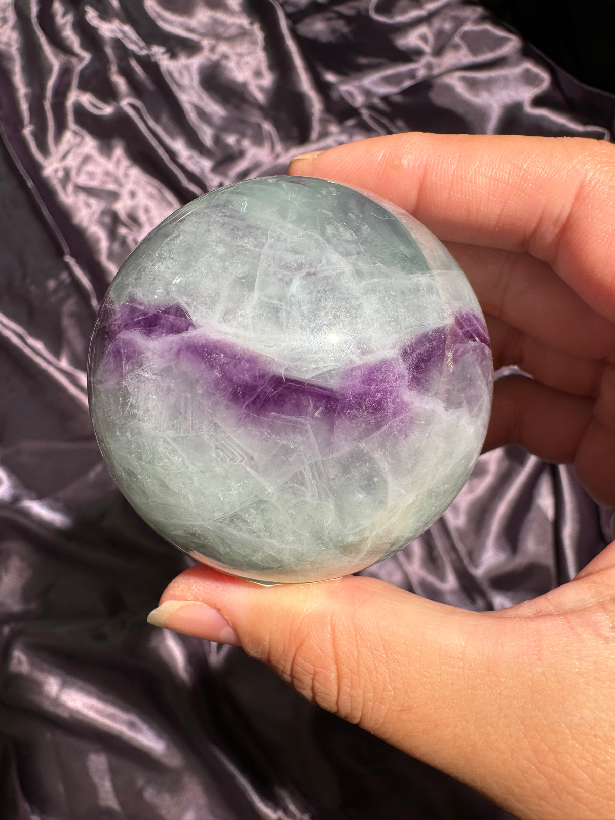 Minty Purple Fluorite Sphere