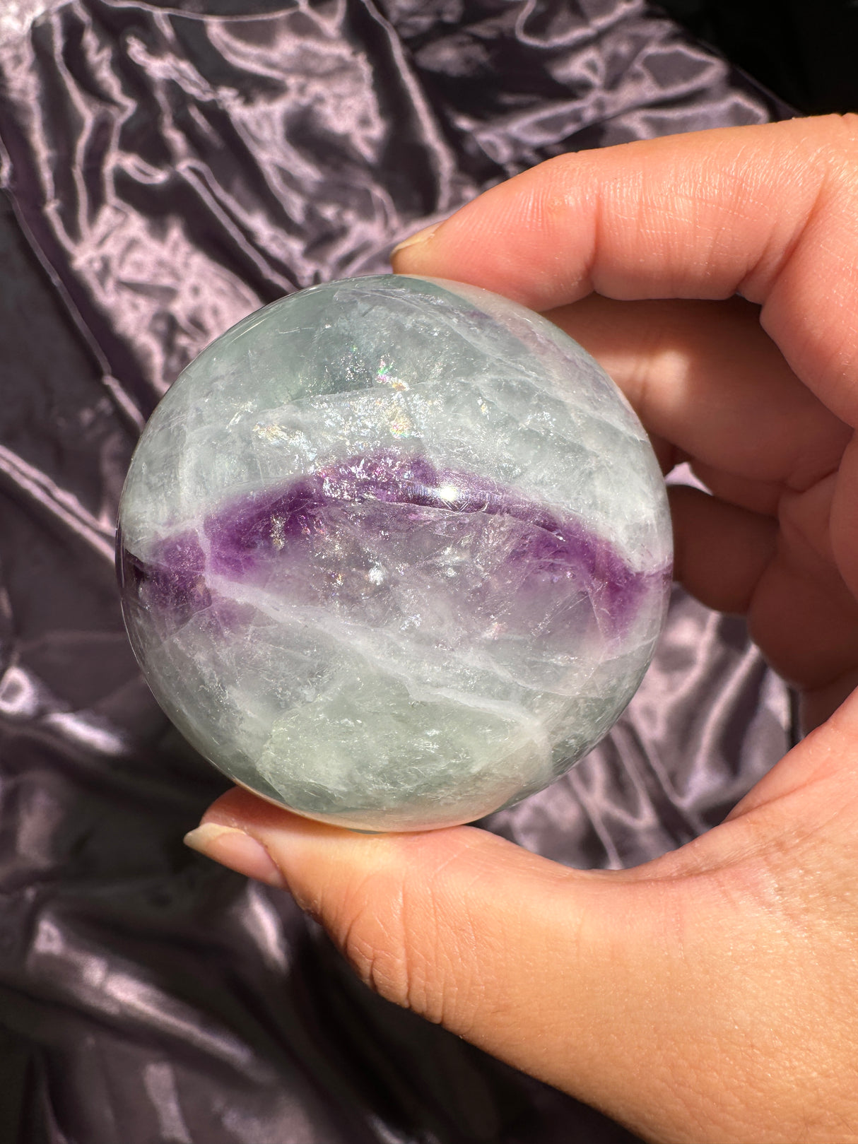 Minty Purple Fluorite Sphere
