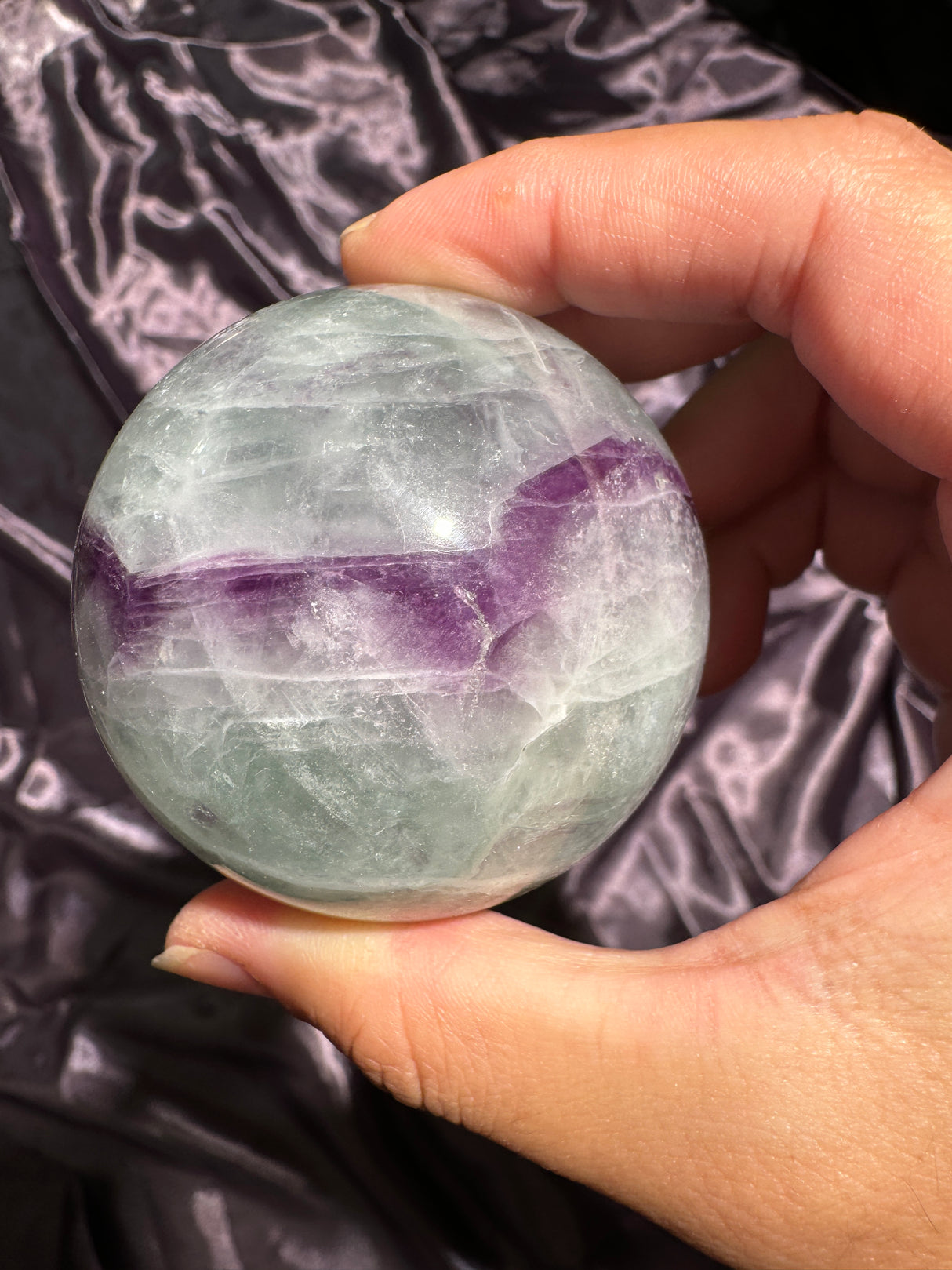 Minty Purple Fluorite Sphere