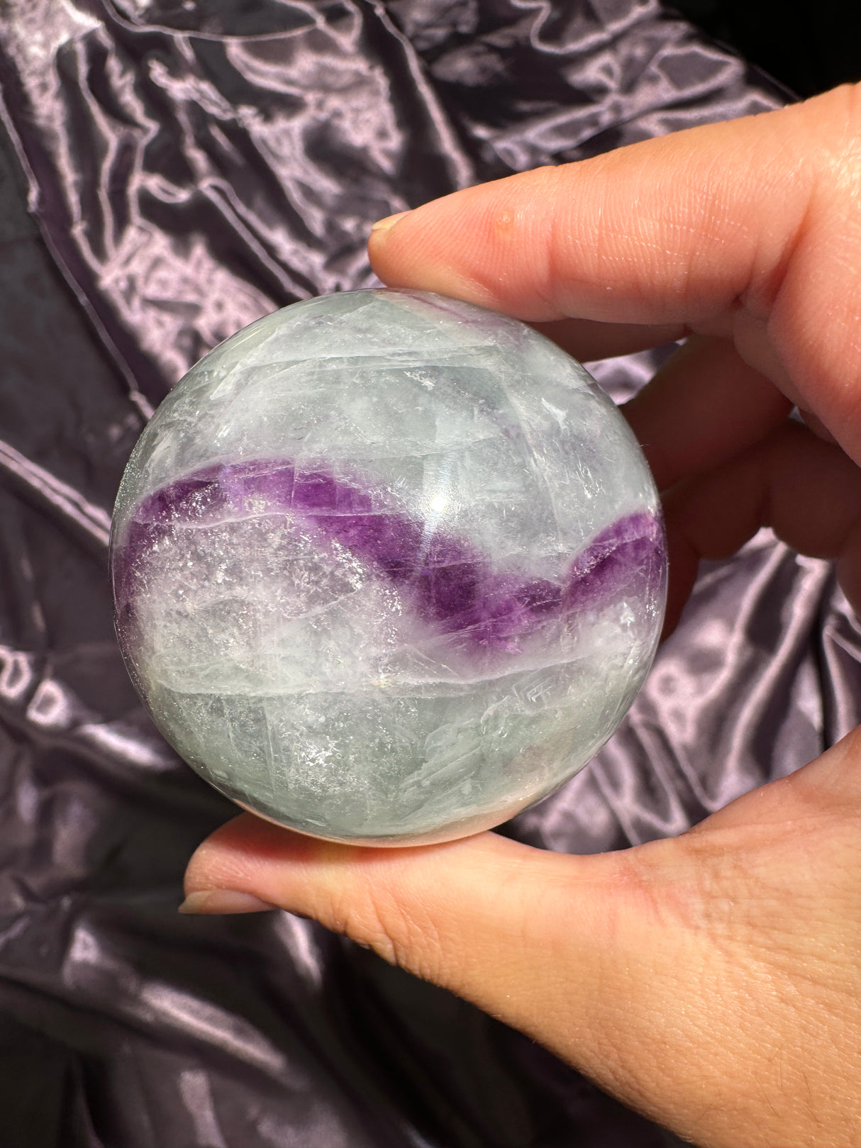 Minty Purple Fluorite Sphere