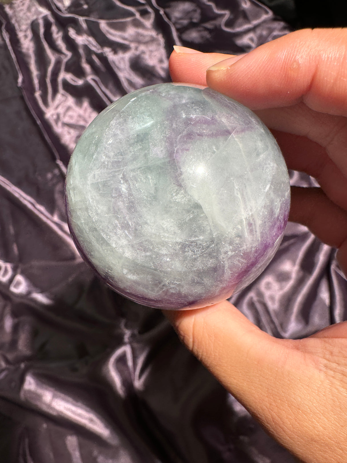 Minty Purple Fluorite Sphere
