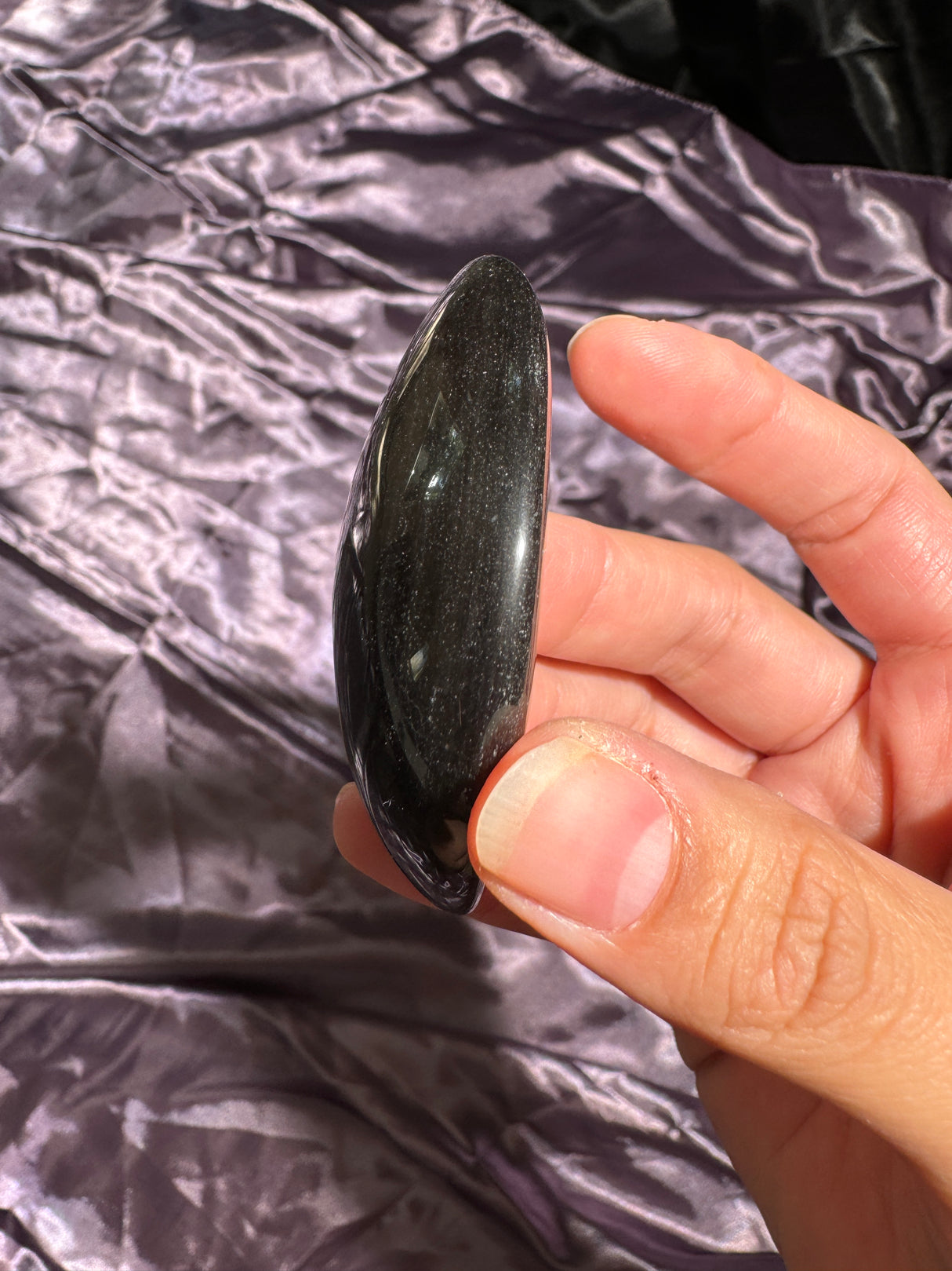 Silver Sheen Obsidian Moon