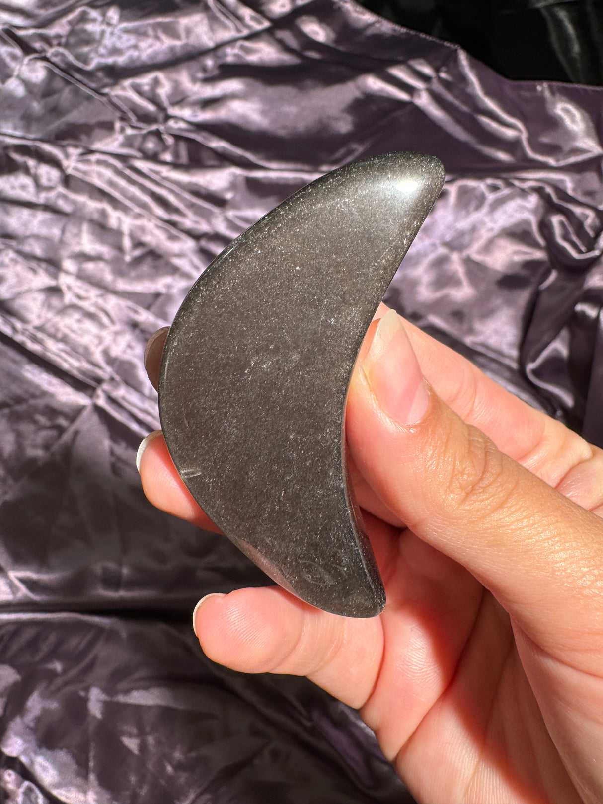 Silver Sheen Obsidian Moon