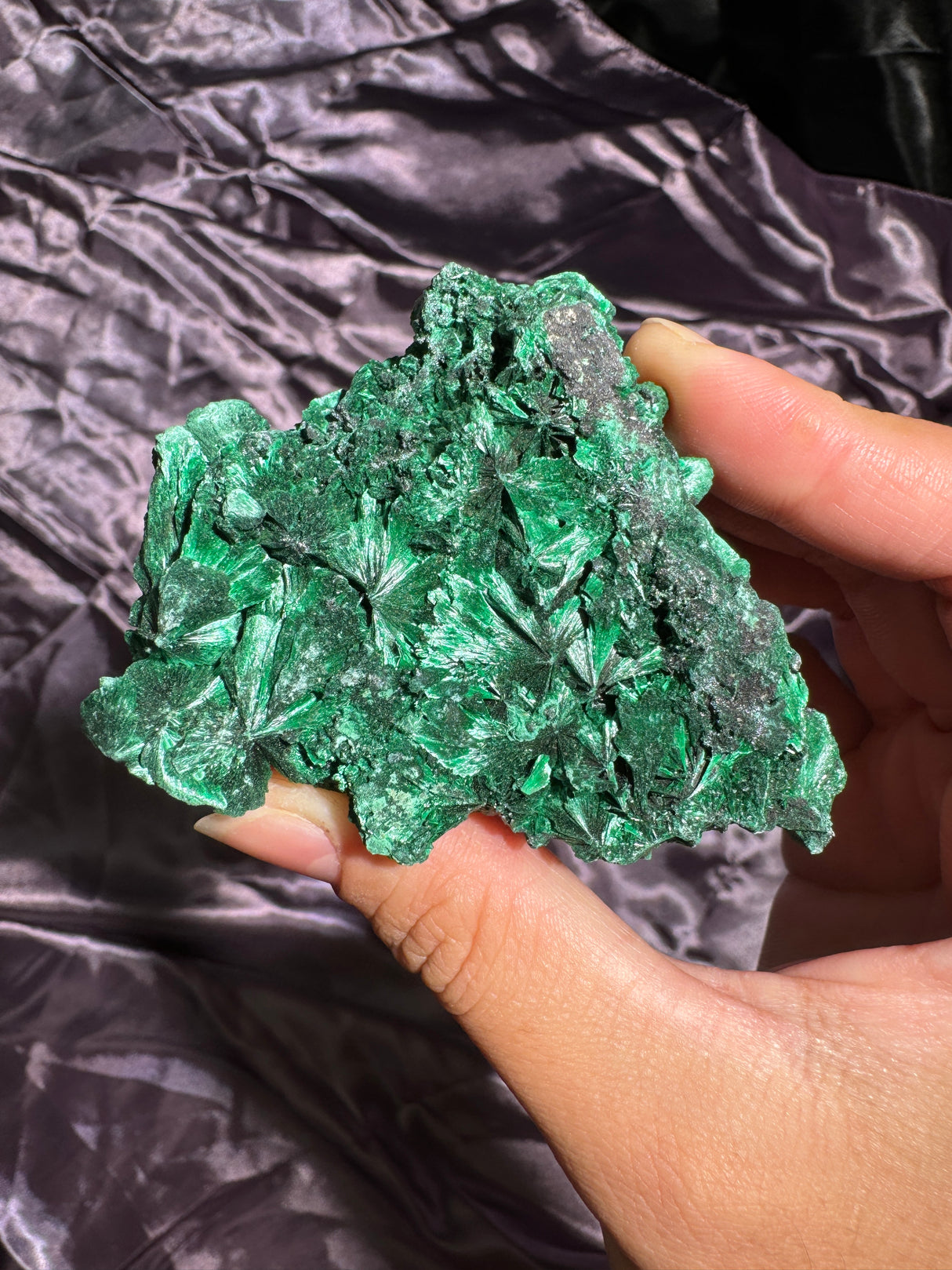 Fibrous Raw Malachite