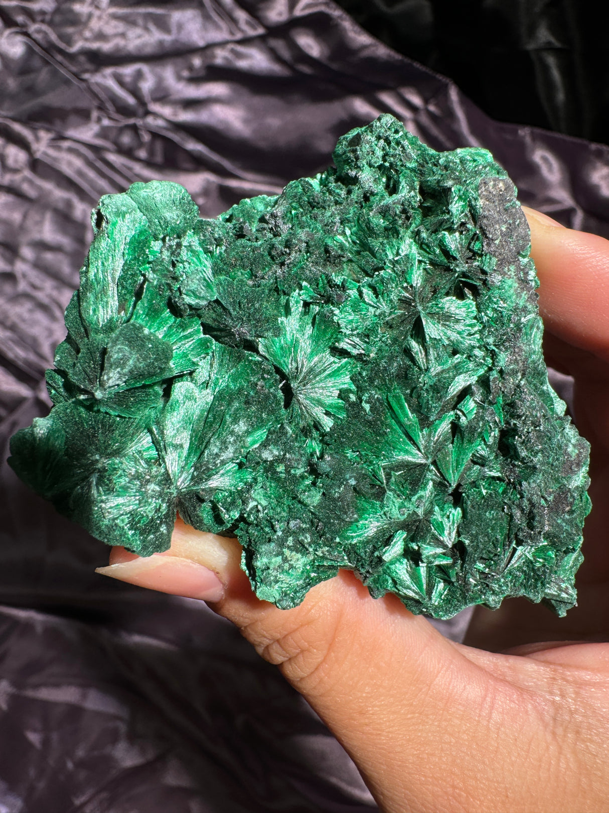 Fibrous Raw Malachite