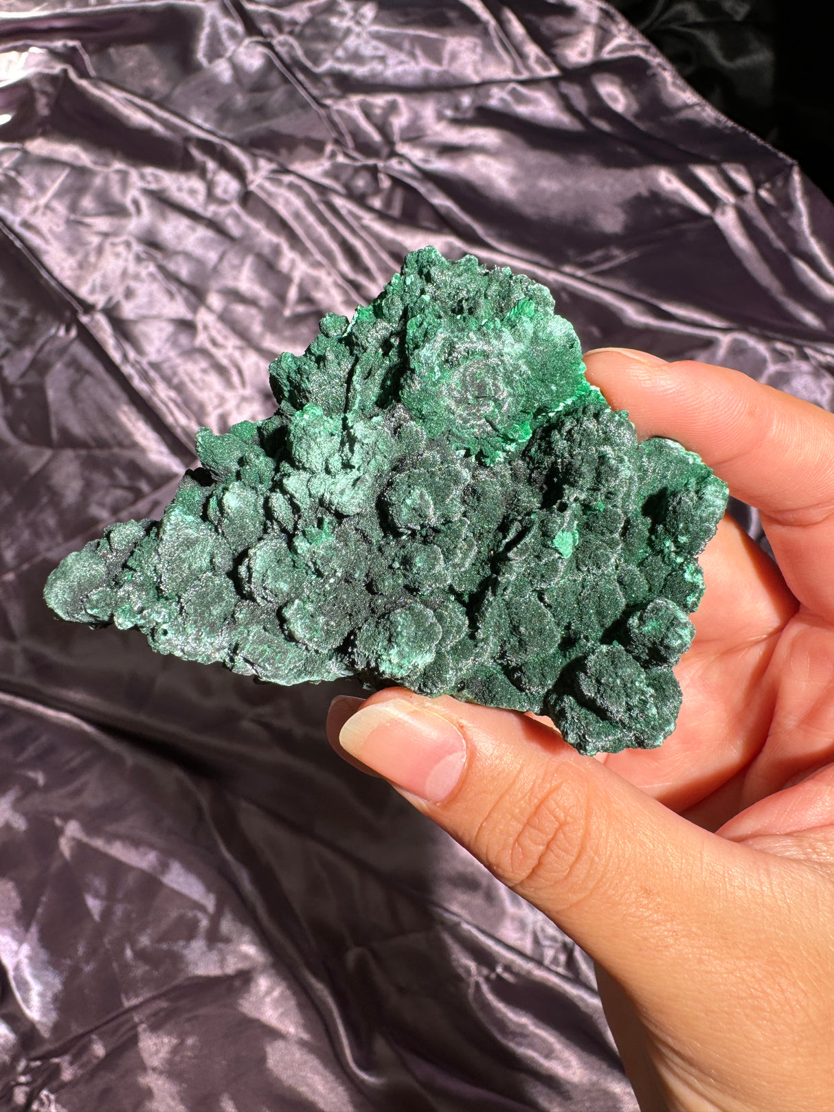 Fibrous Raw Malachite