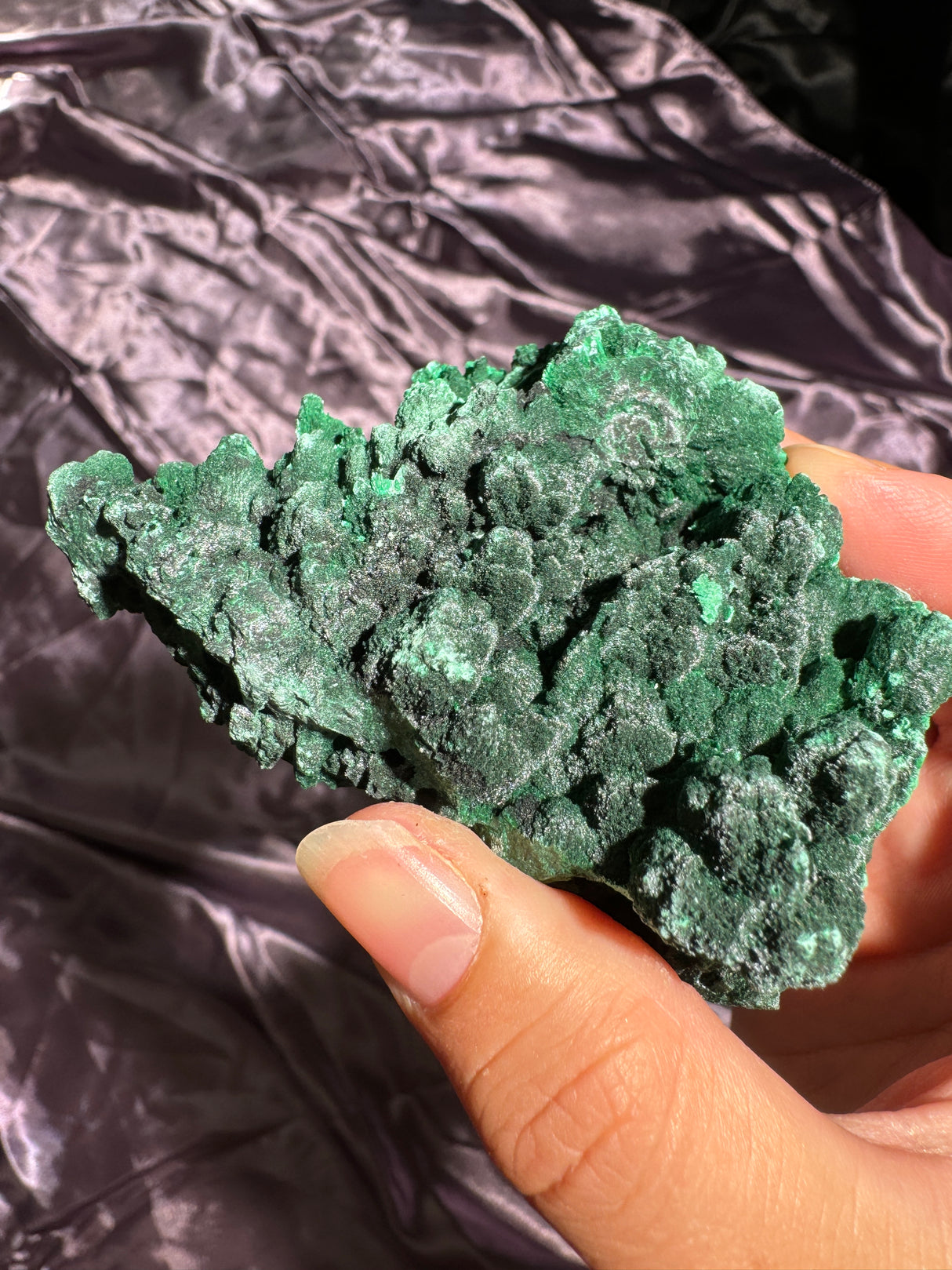 Fibrous Raw Malachite