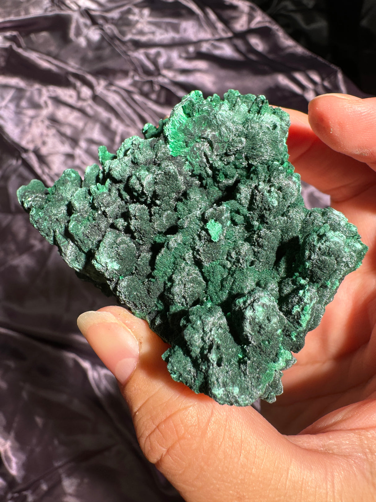 Fibrous Raw Malachite
