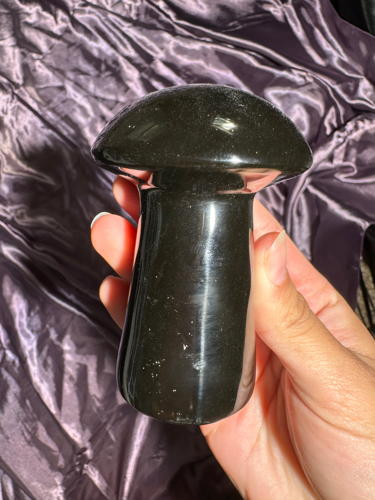 Gold Sheen Obsidian Mushroom