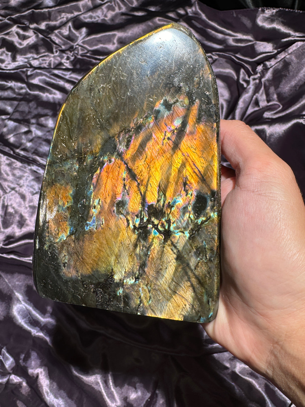 Orange Spectrolite Labradorite Free Form