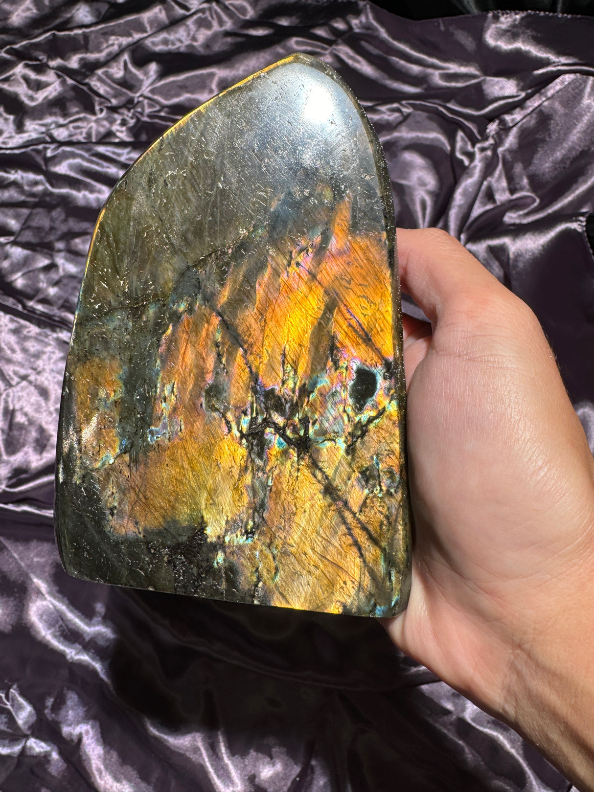Orange Spectrolite Labradorite Free Form