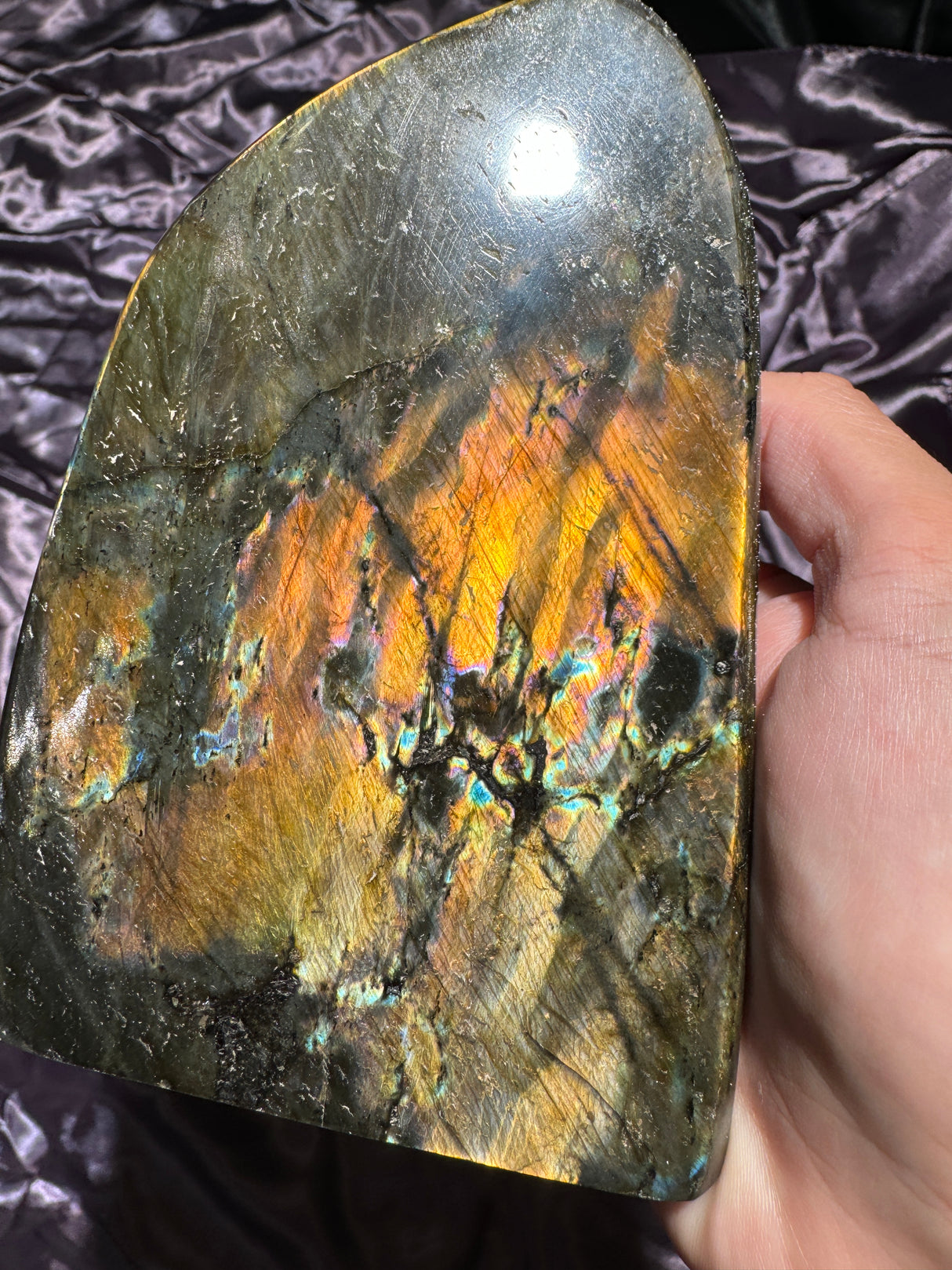 Orange Spectrolite Labradorite Free Form