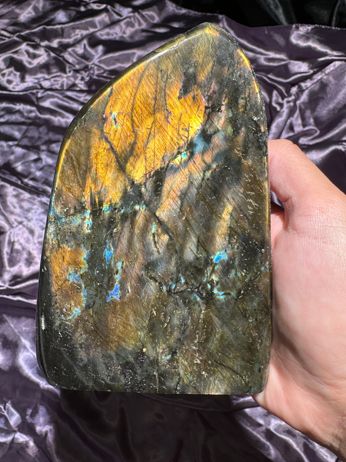 Orange Spectrolite Labradorite Free Form
