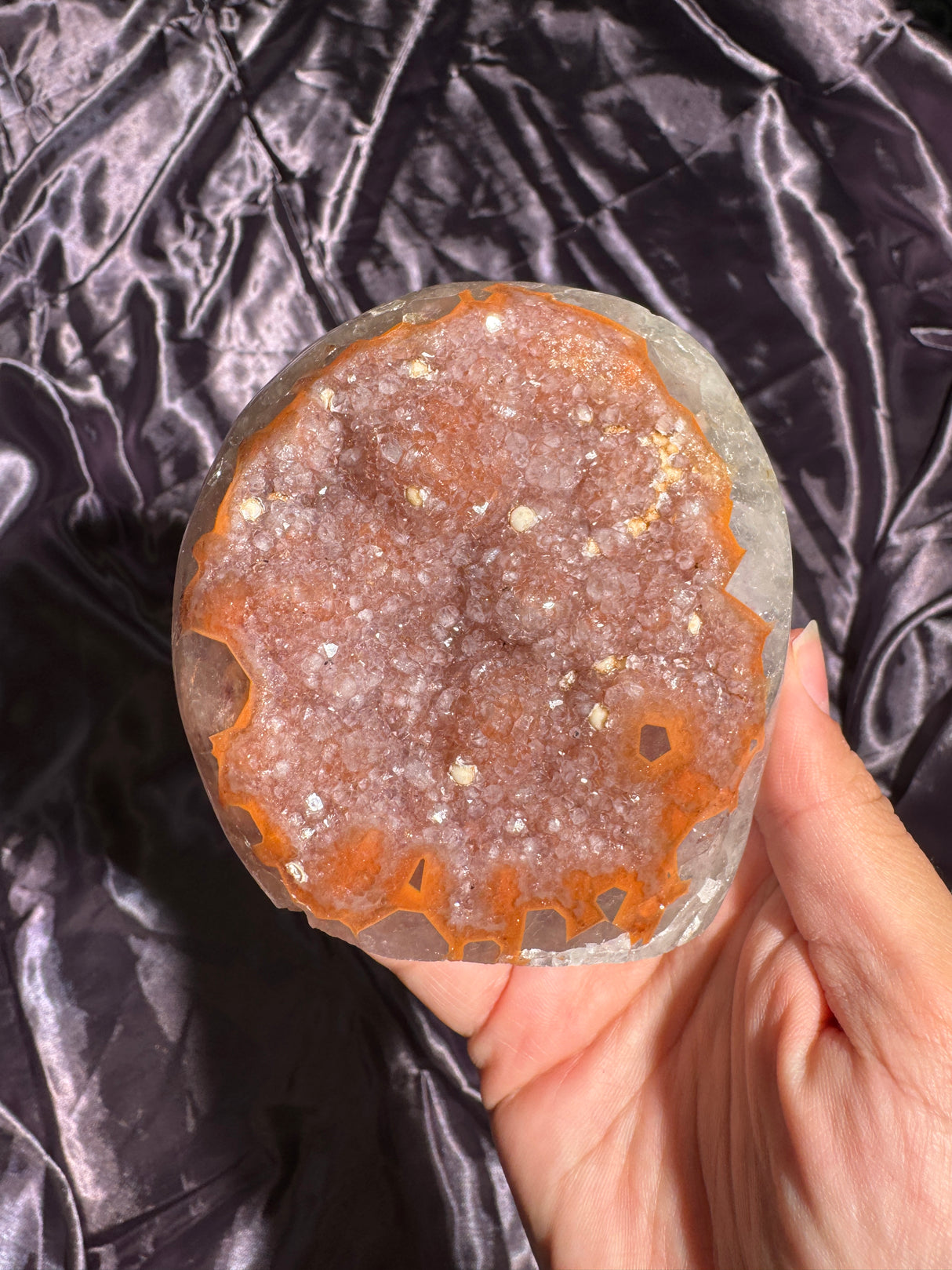 Firey Orange Rainbow Amethyst Free Form