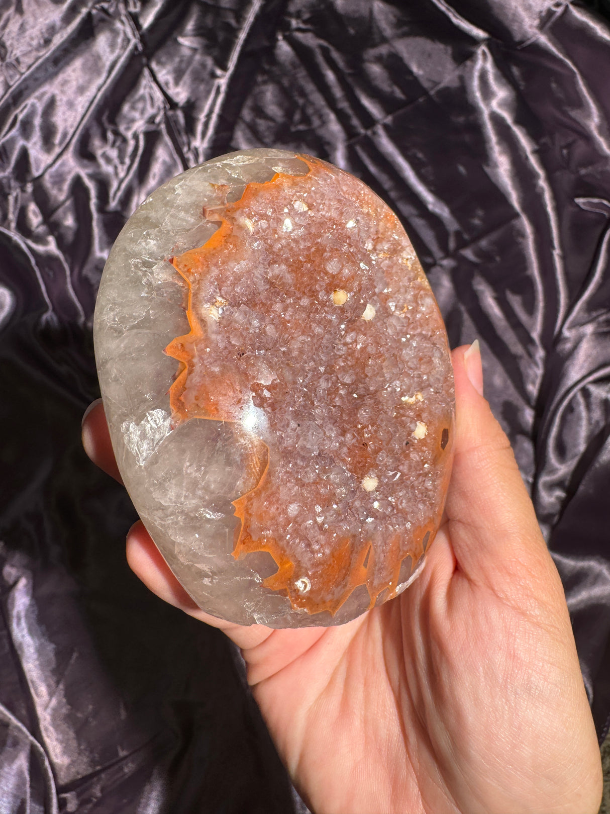 Firey Orange Rainbow Amethyst Free Form