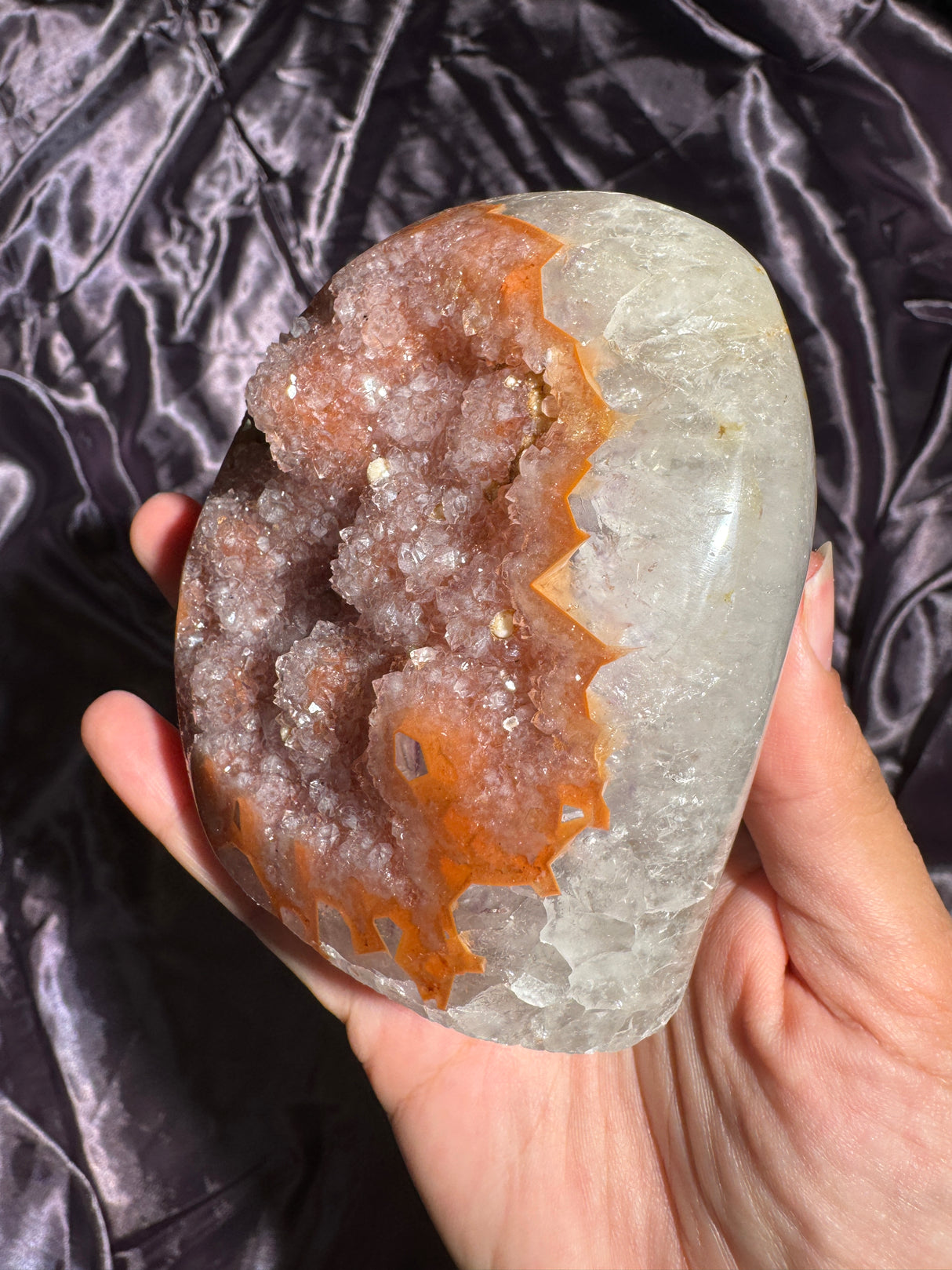 Firey Orange Rainbow Amethyst Free Form