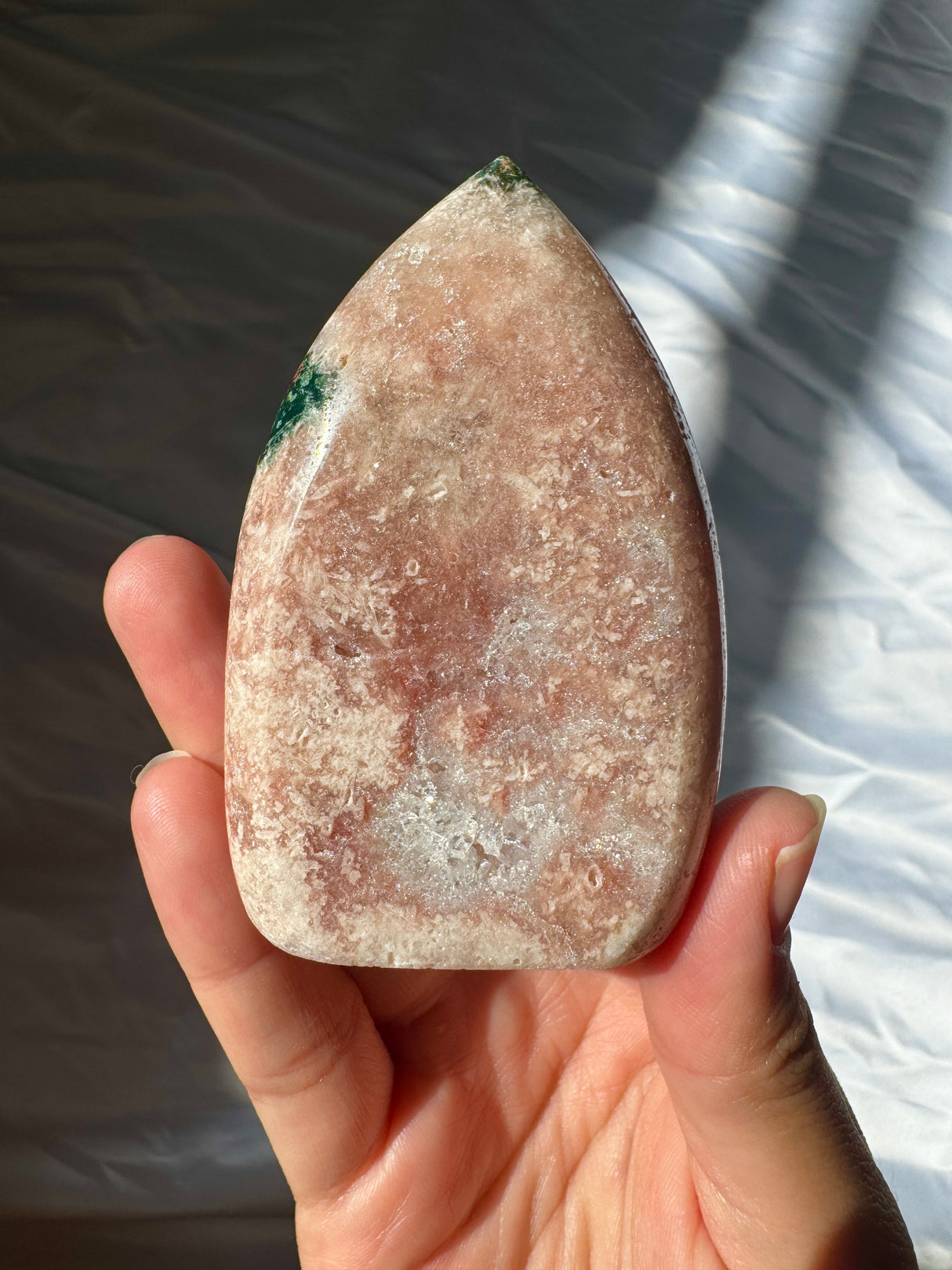 Pink Amethyst Standing Free Form with Jasper