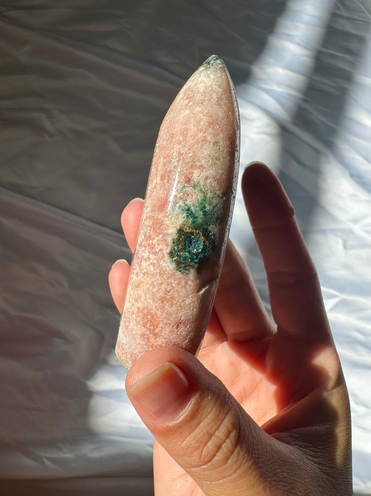 Pink Amethyst Standing Free Form with Jasper