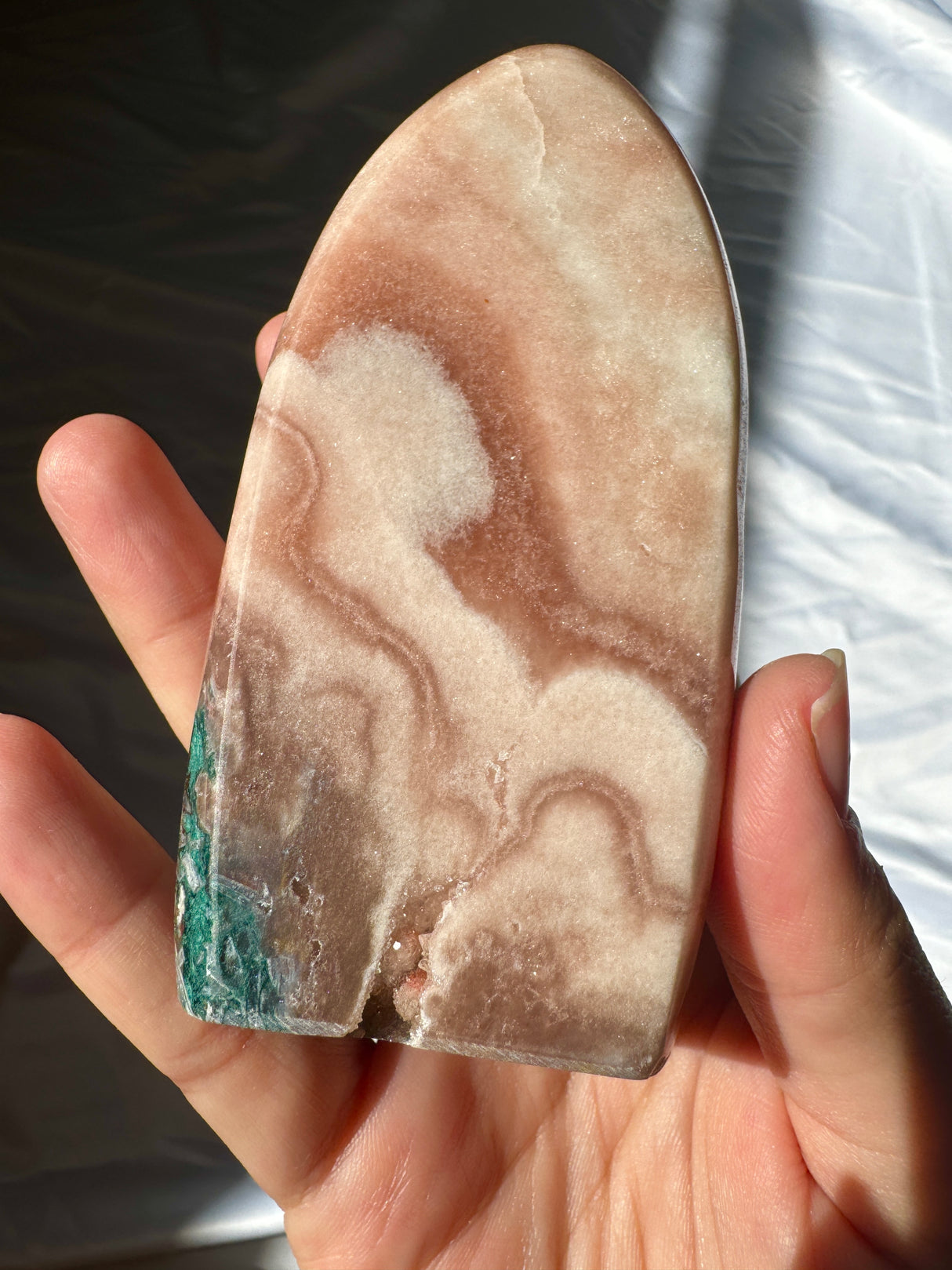 Pink Amethyst Standing Free Form with Jasper
