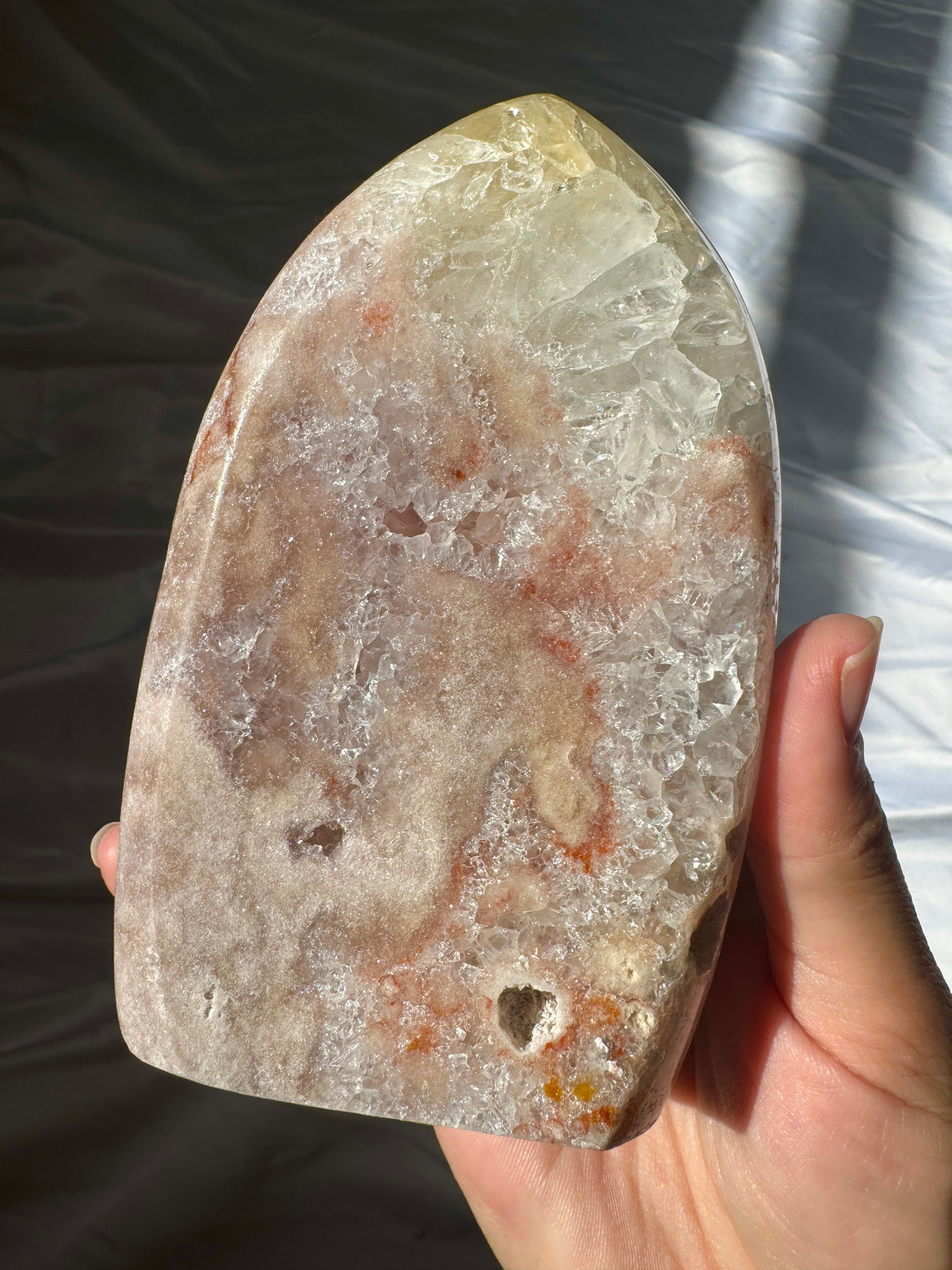 Quartz Pink Amethyst Standing Free Form