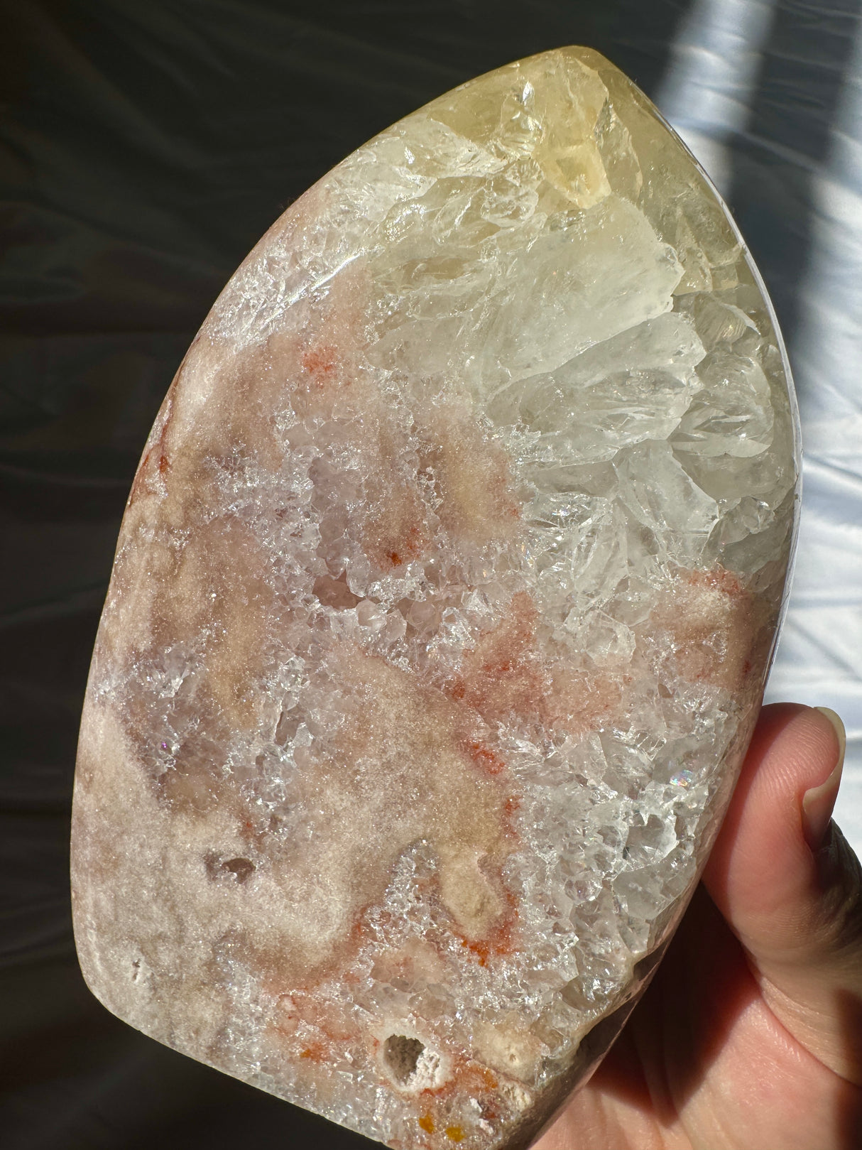 Quartz Pink Amethyst Standing Free Form