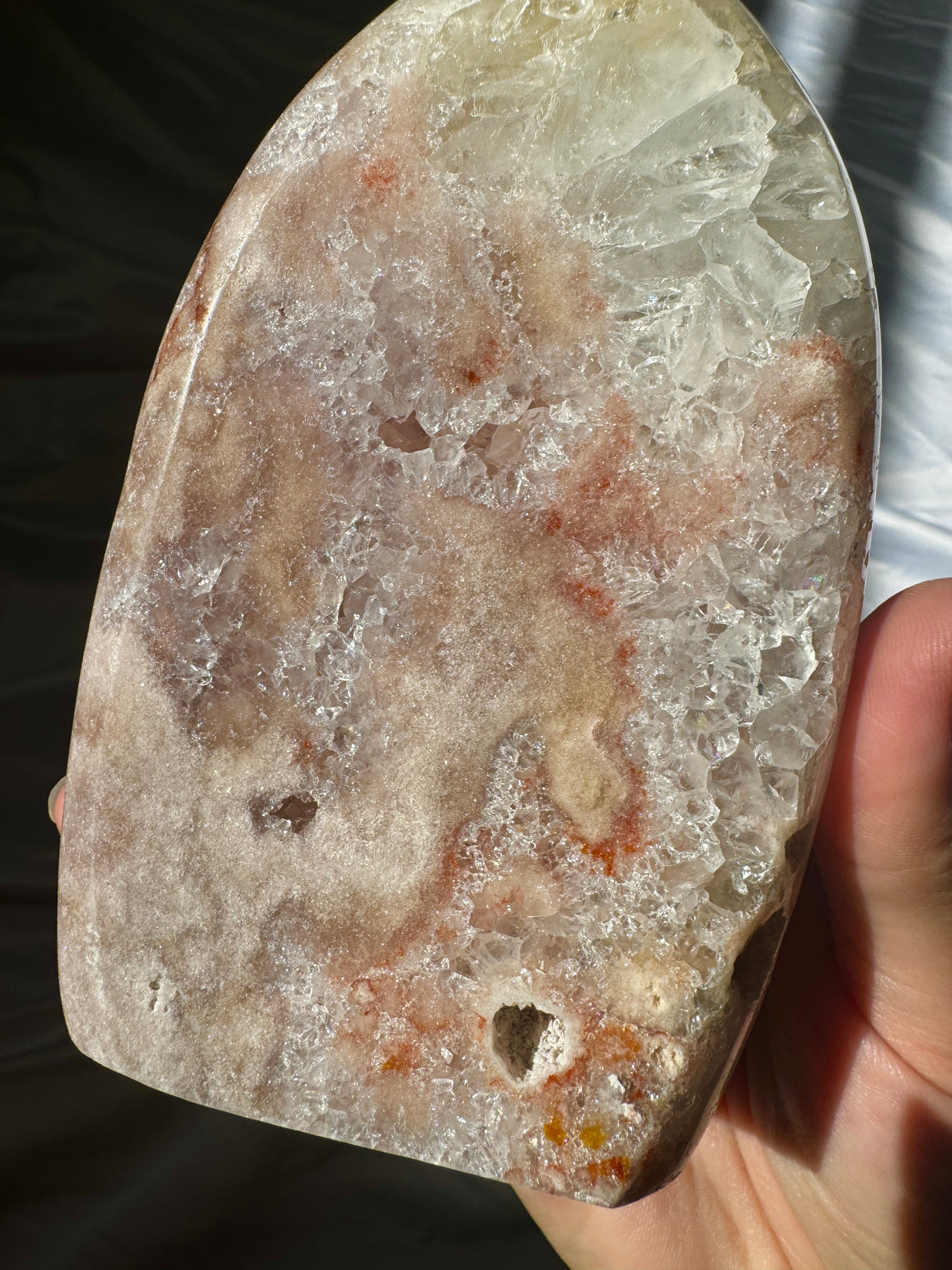 Quartz Pink Amethyst Standing Free Form