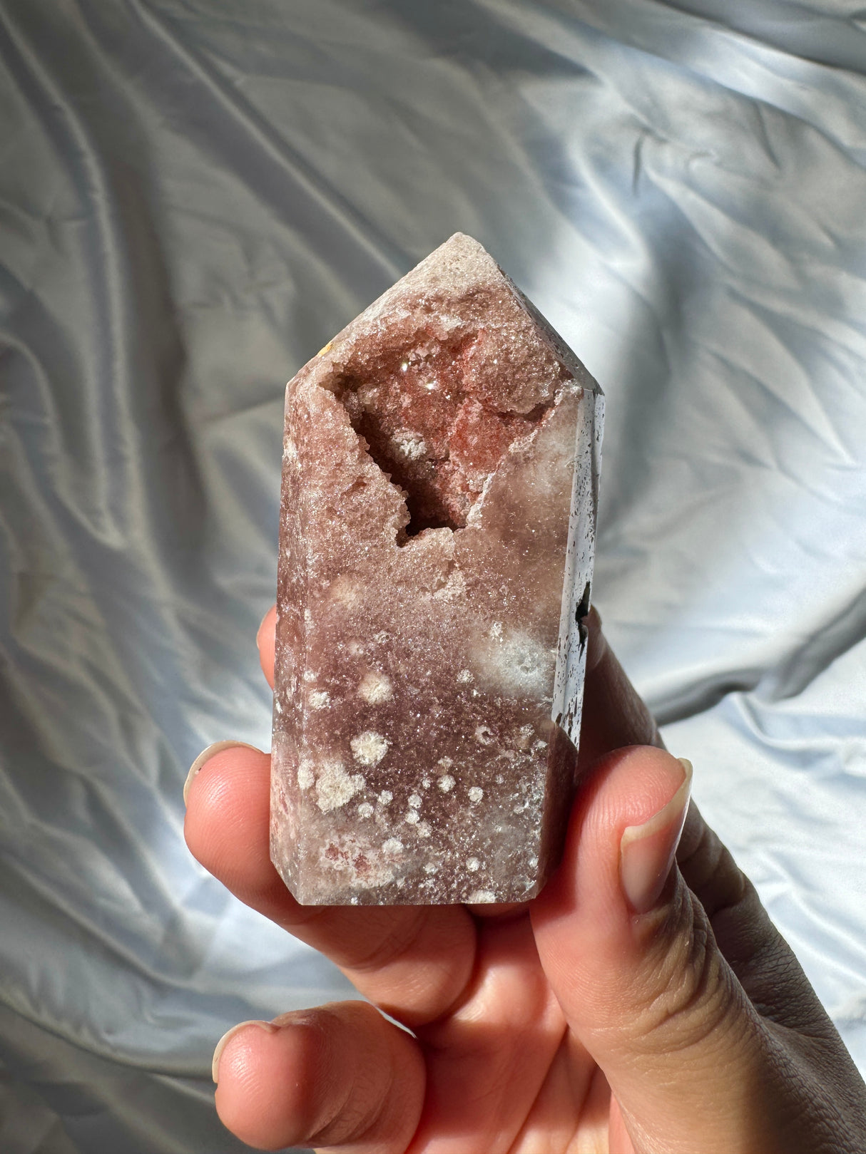 Druzy Pink Amethyst Tower