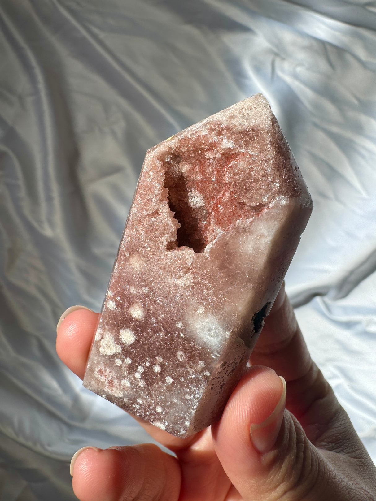 Druzy Pink Amethyst Tower