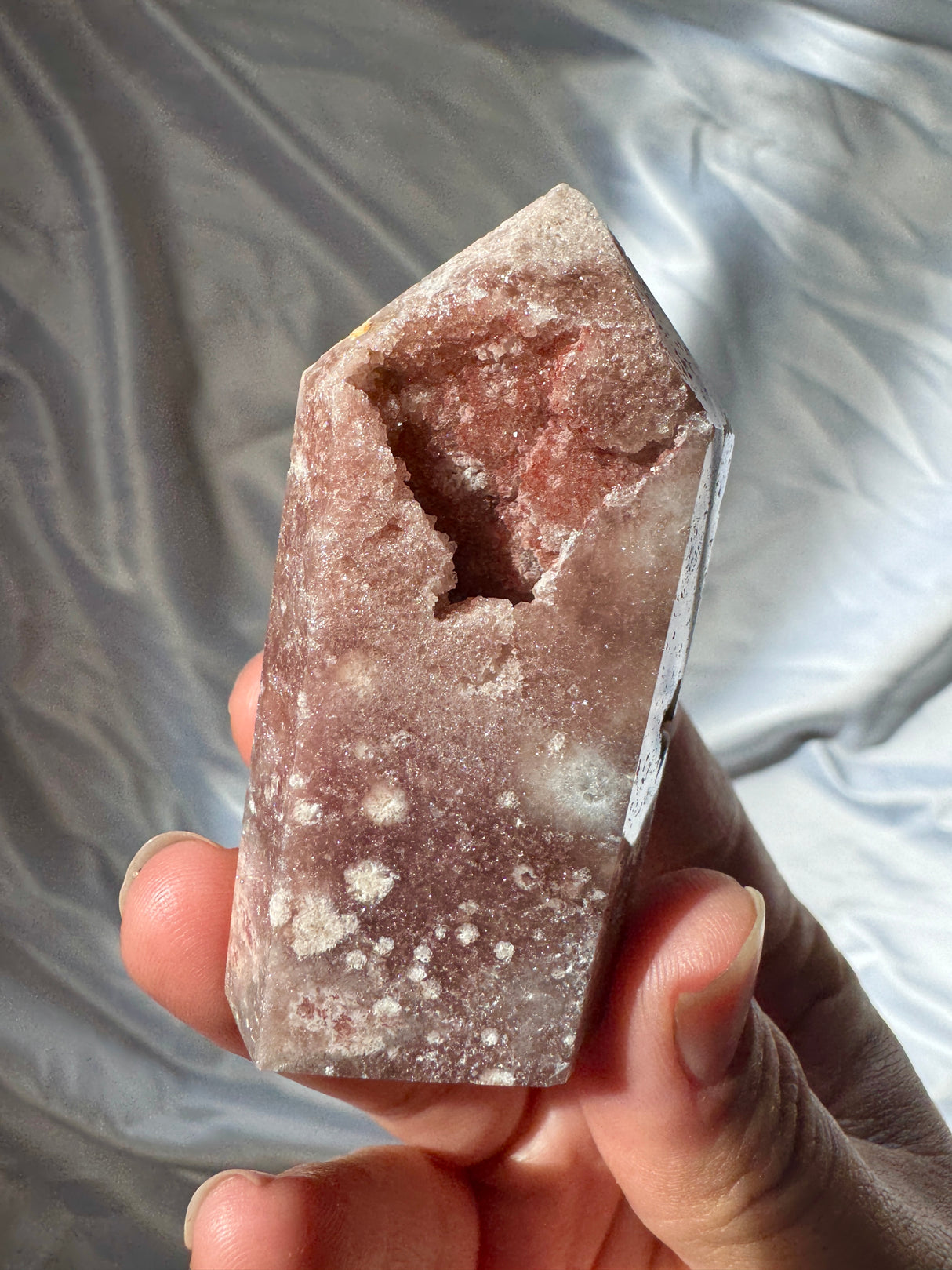 Druzy Pink Amethyst Tower