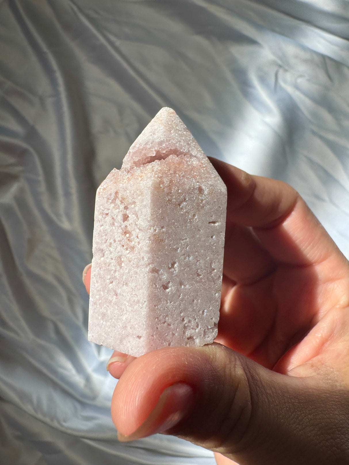 Pastel Druzy Pink Amethyst Tower