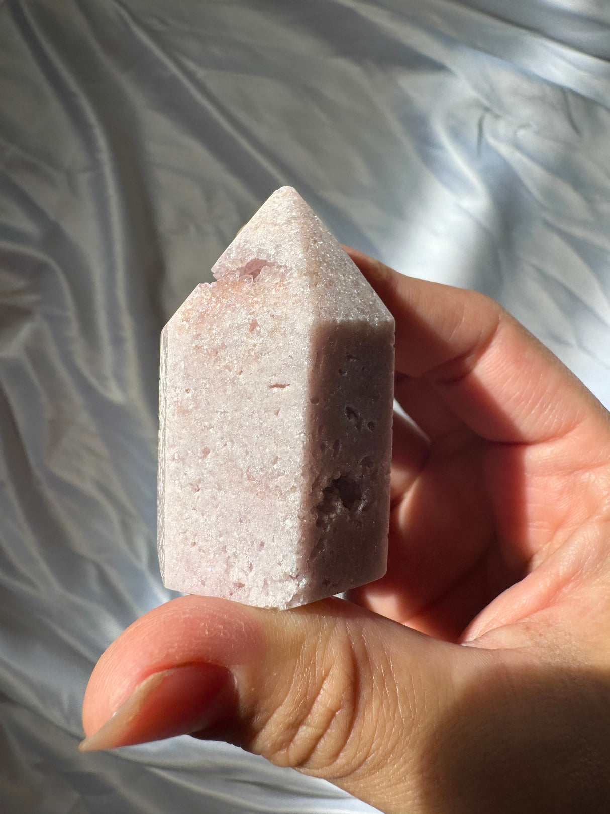 Pastel Druzy Pink Amethyst Tower