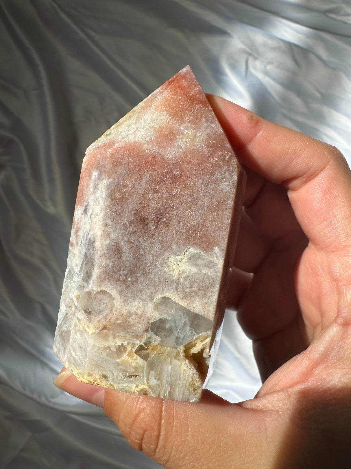 Pink Amethyst Tower with Quartz