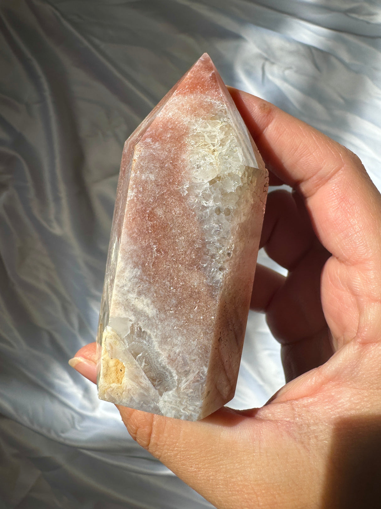 Pink Amethyst Tower with Quartz