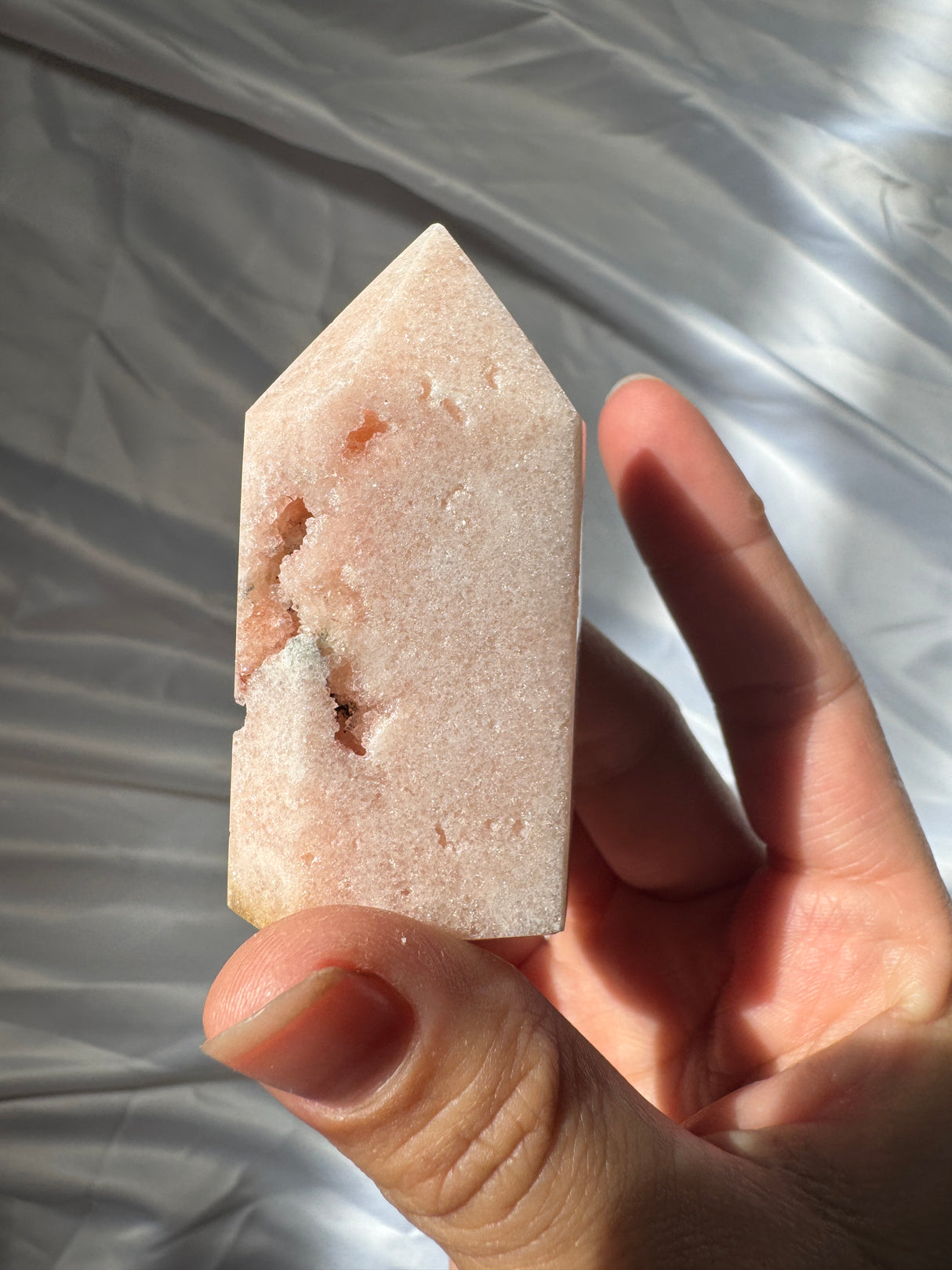 Pastel Druzy Pink Amethyst Tower