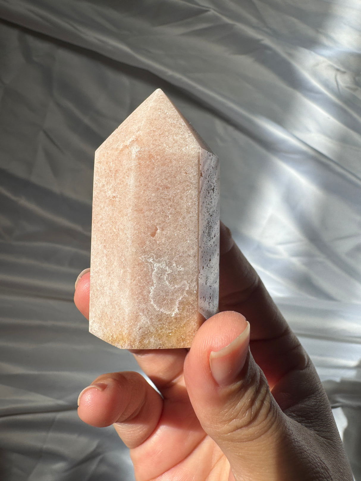 Pastel Druzy Pink Amethyst Tower