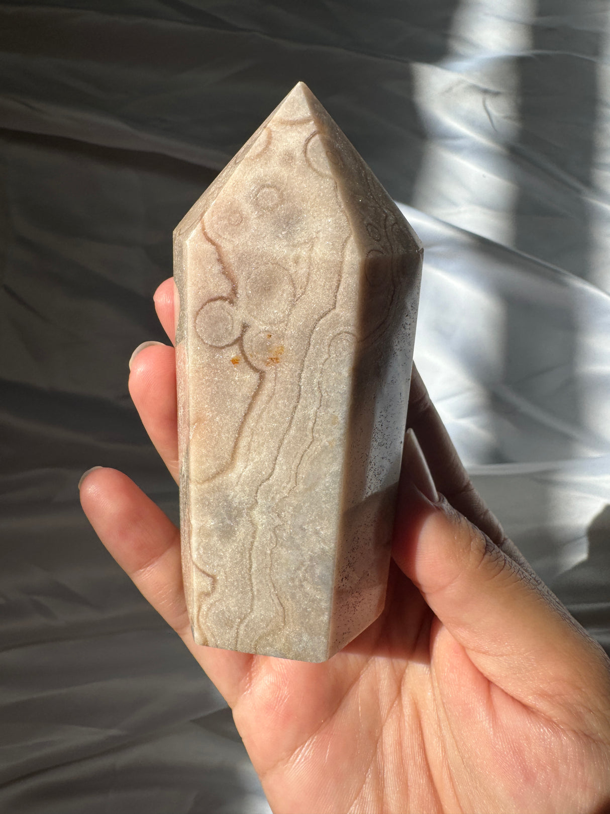 Pastel Orby Pink Amethyst Tower