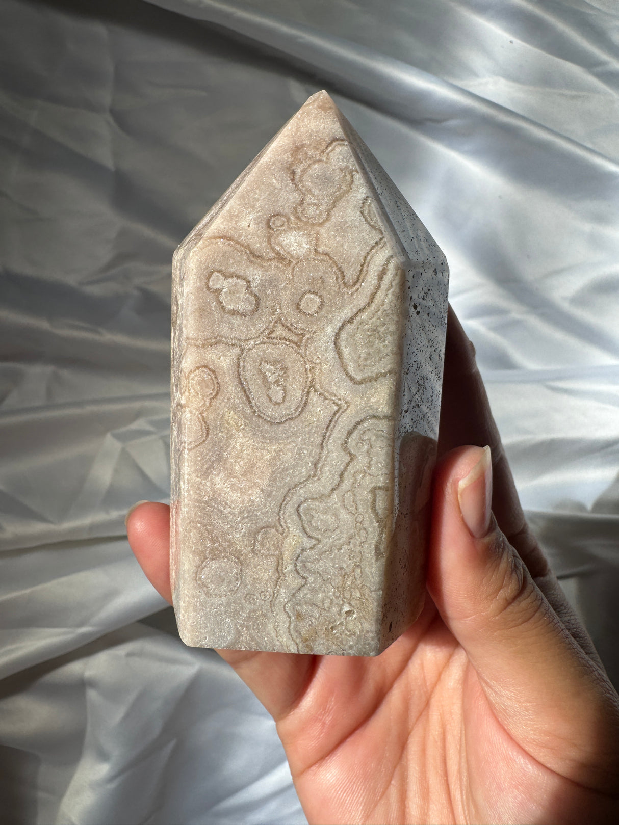 Pastel Orby Pink Amethyst Tower