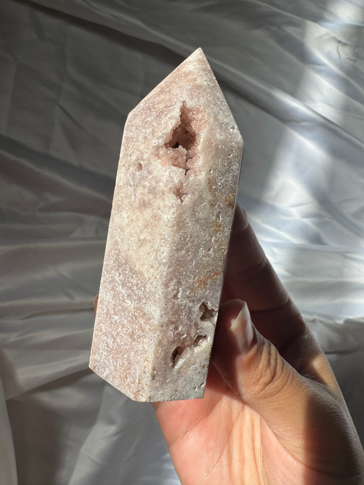 Druzy Pink Amethyst Tower