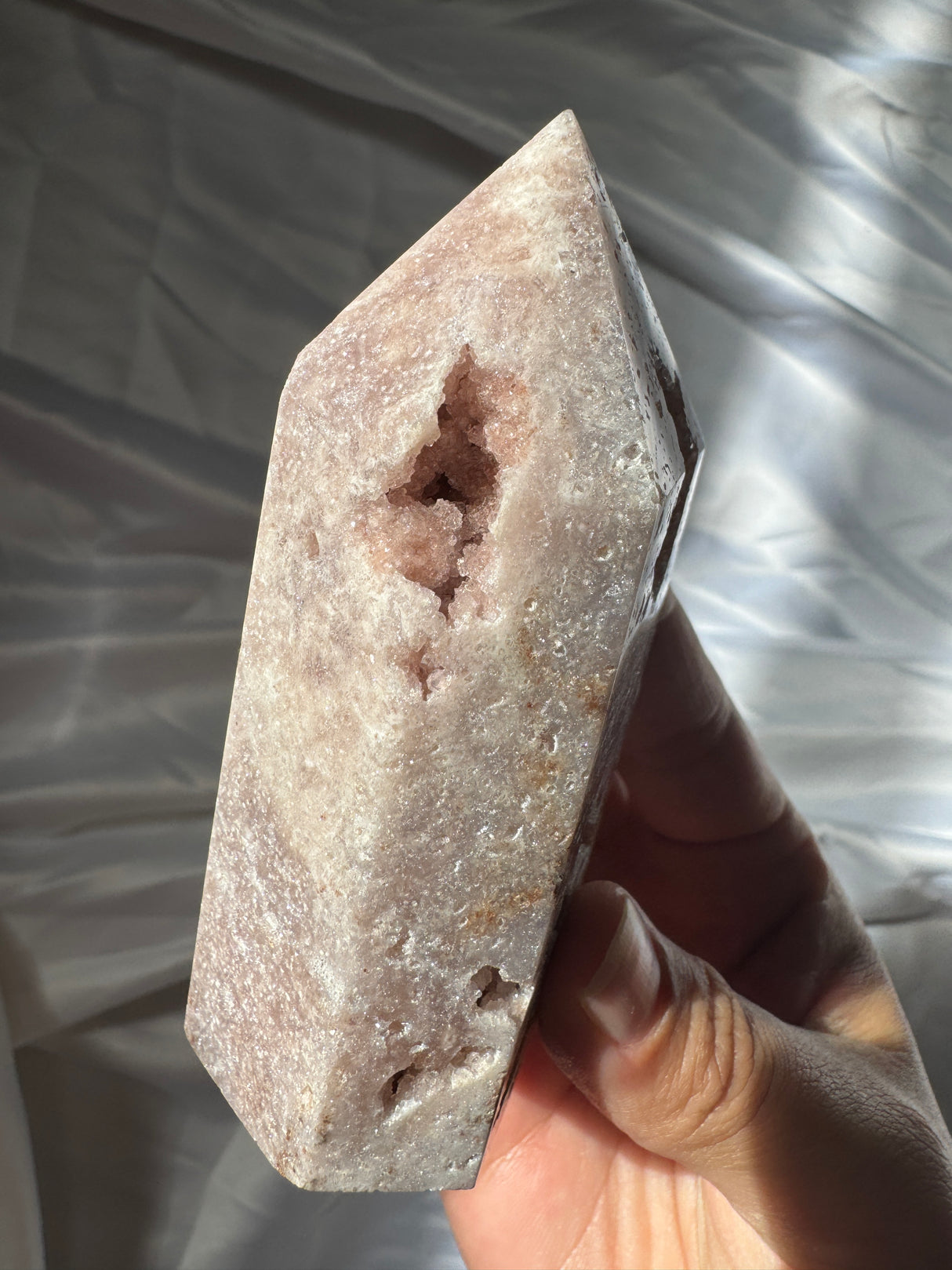 Druzy Pink Amethyst Tower