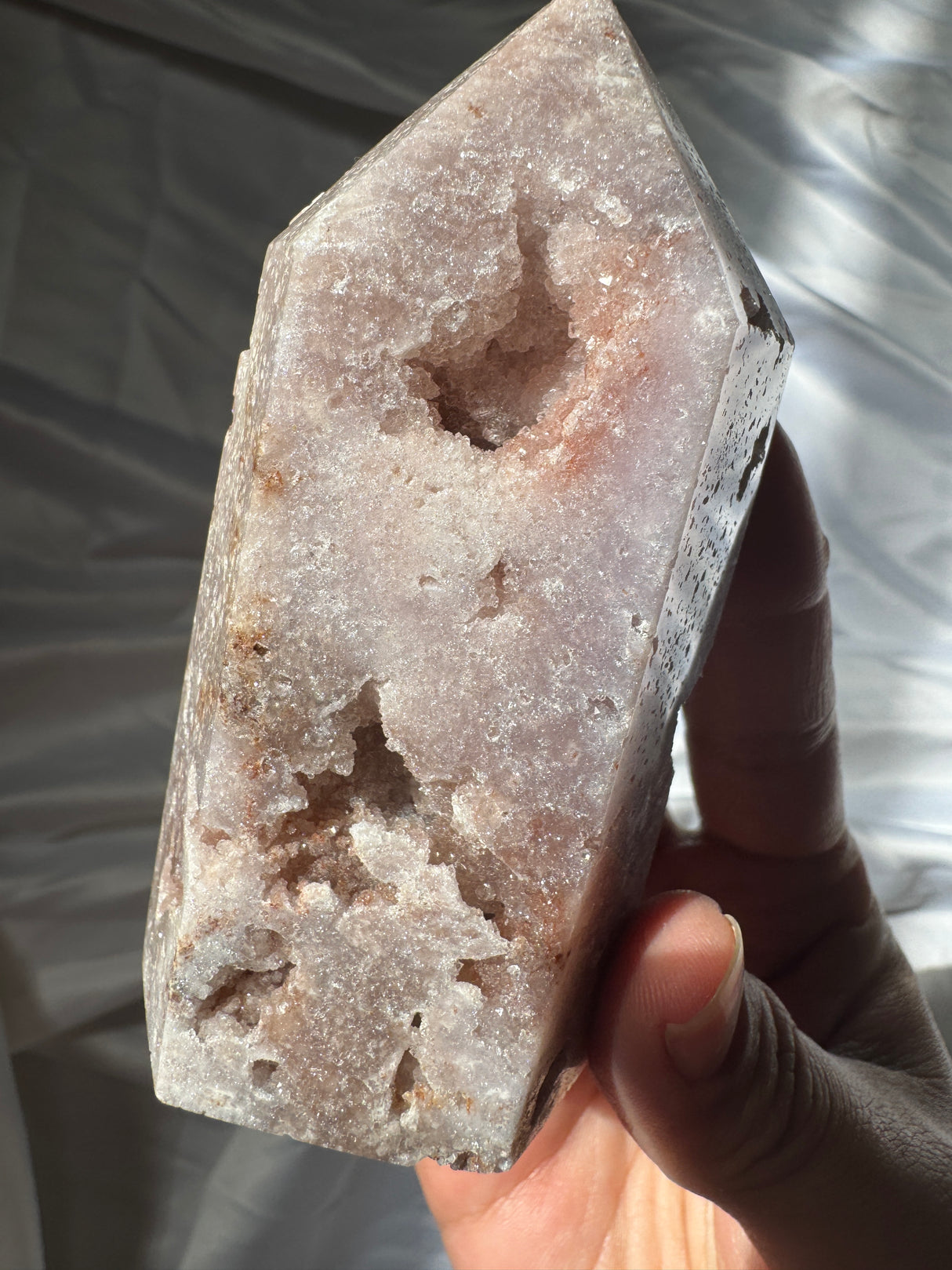 Druzy Pink Amethyst Tower