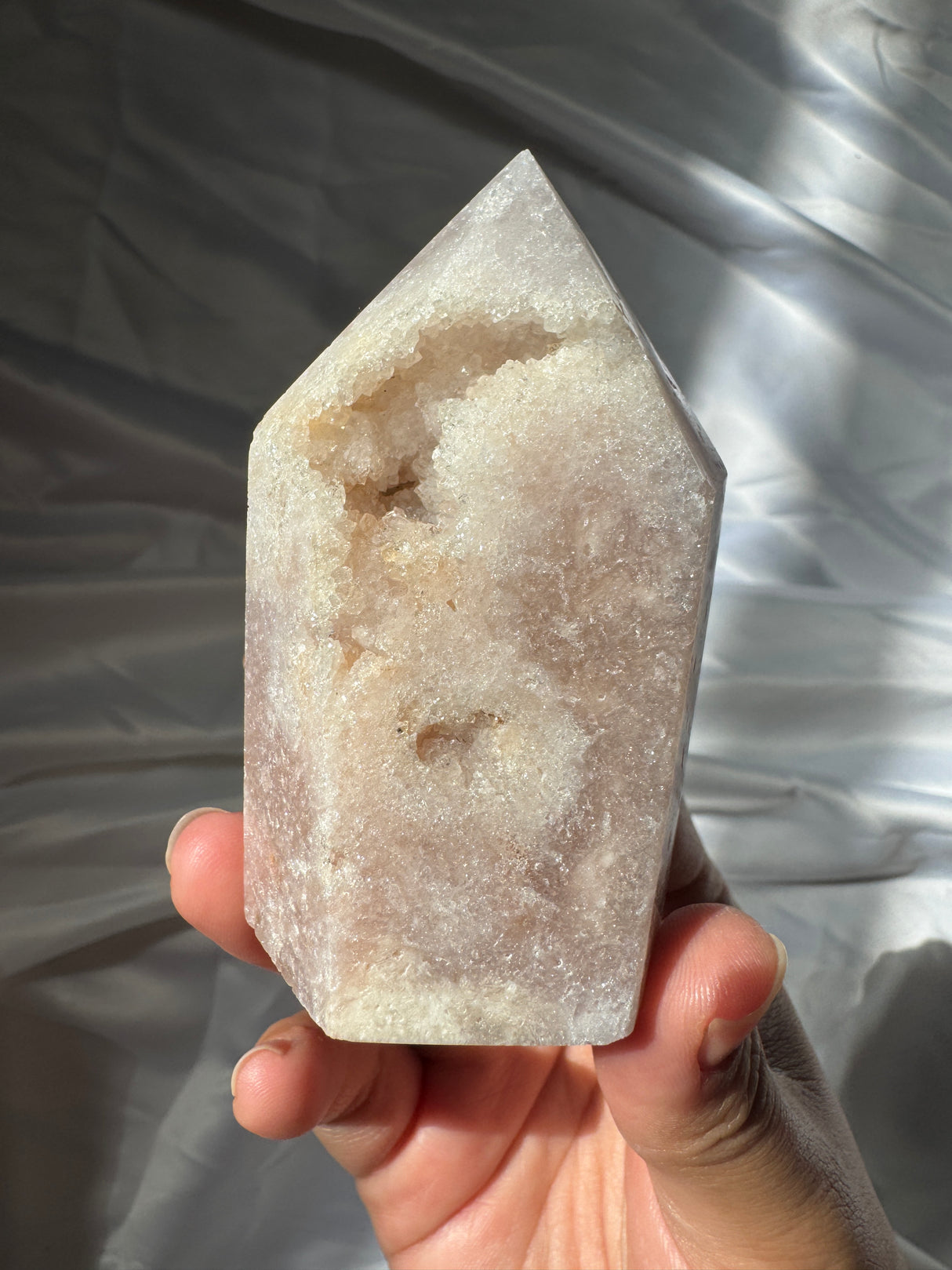 Druzy Pink Amethyst Tower