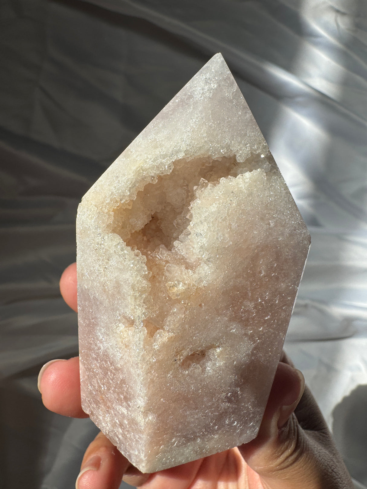 Druzy Pink Amethyst Tower