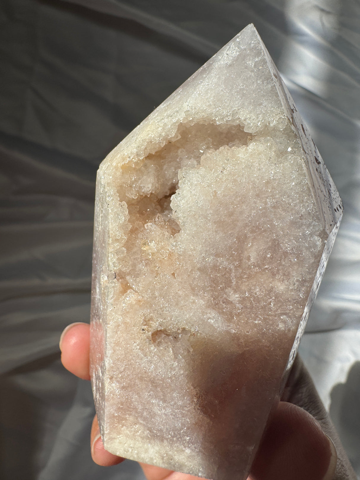 Druzy Pink Amethyst Tower