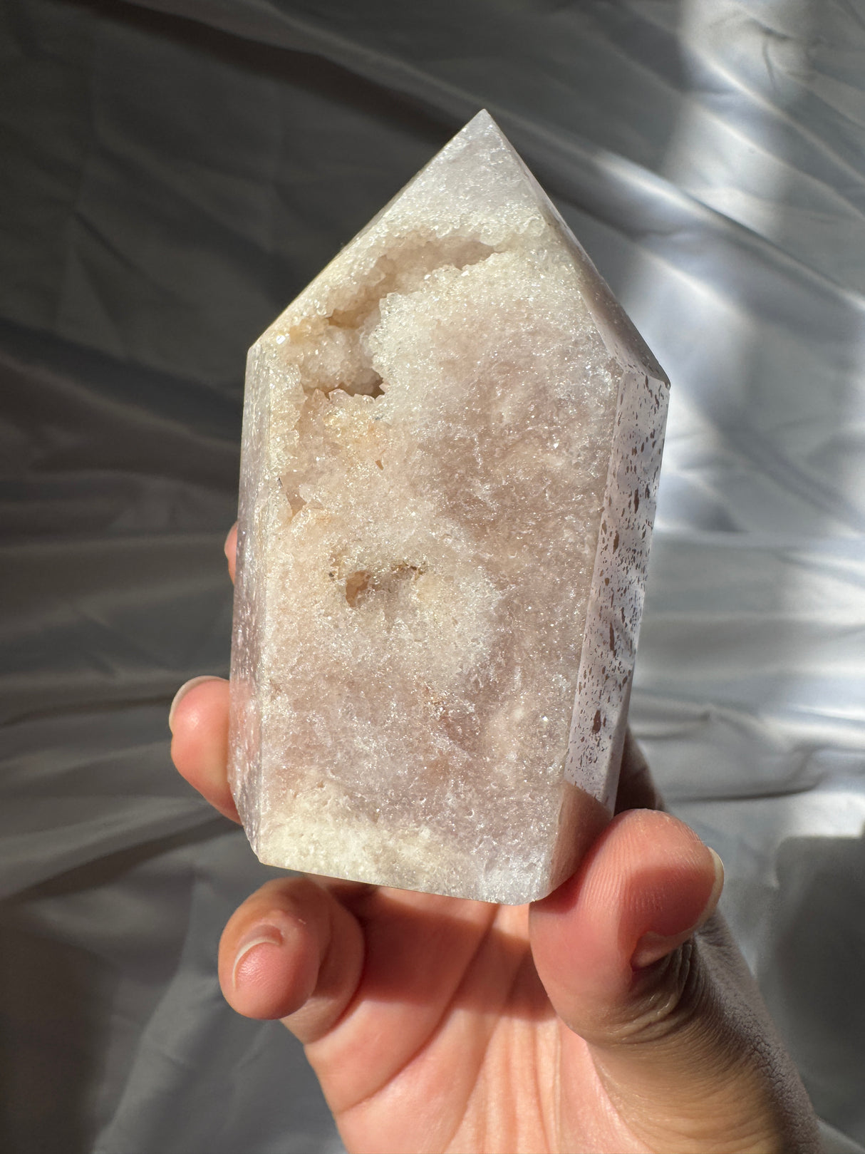 Druzy Pink Amethyst Tower