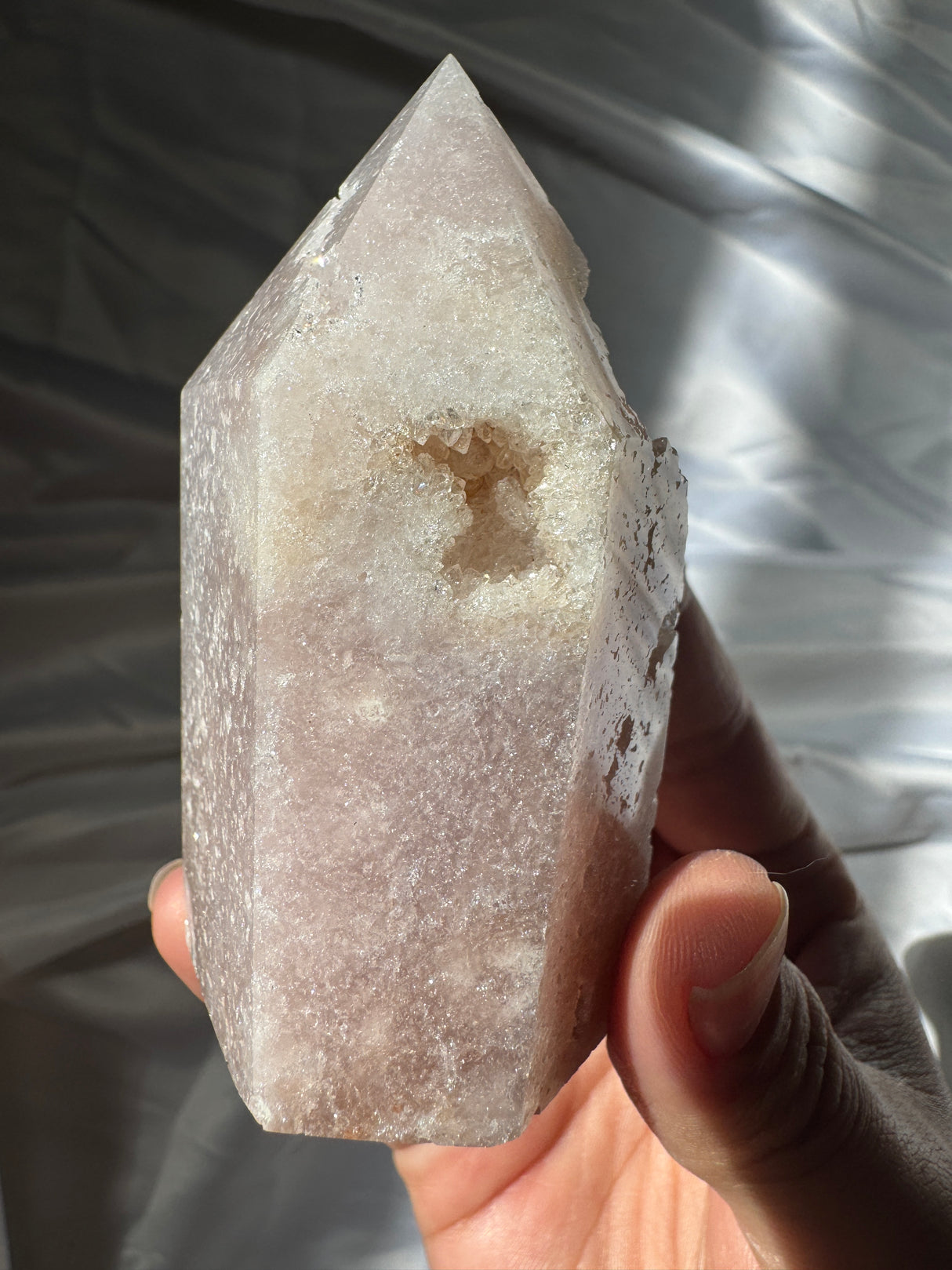 Druzy Pink Amethyst Tower