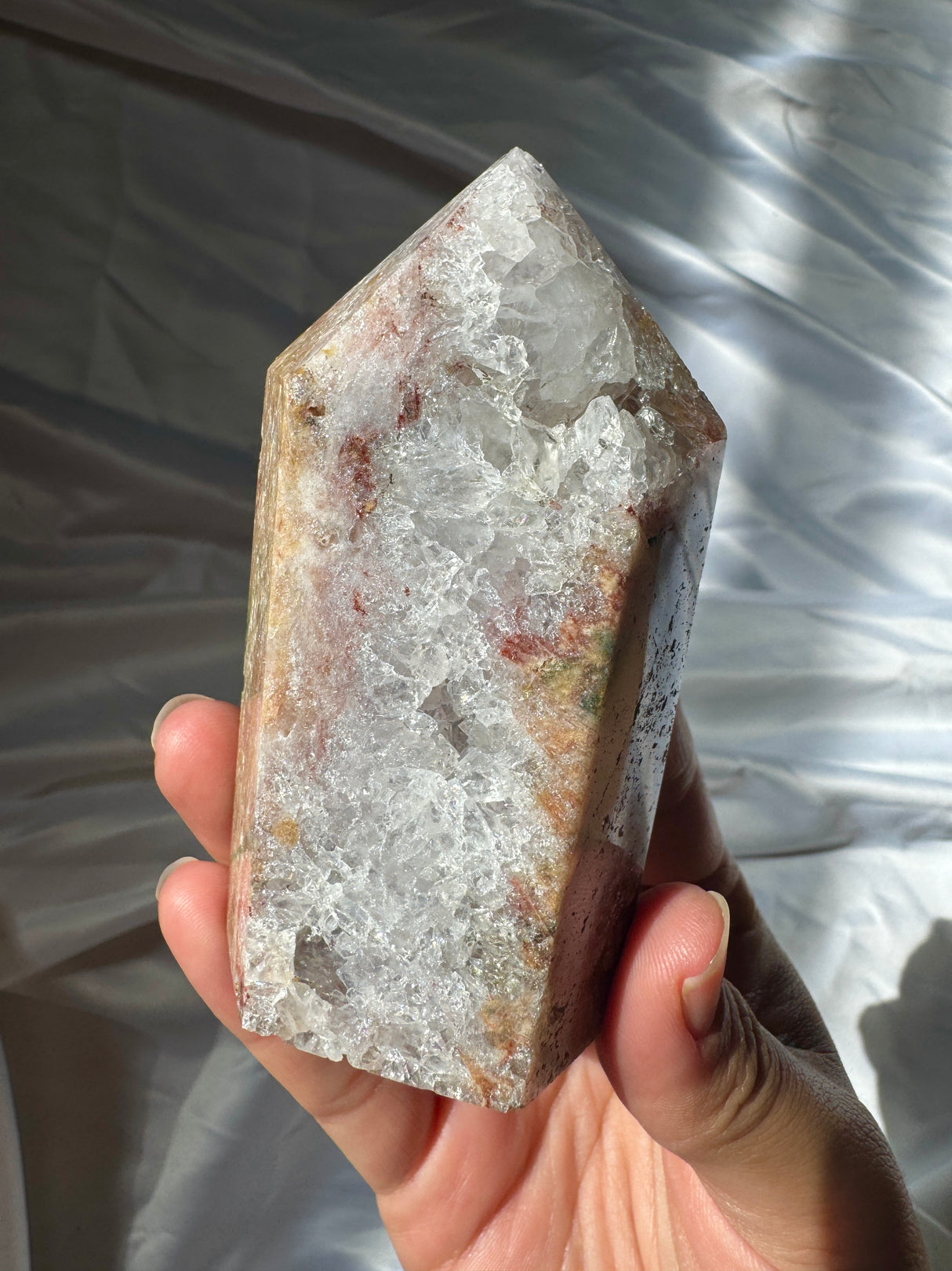 Pink Amethyst Tower with Quartz