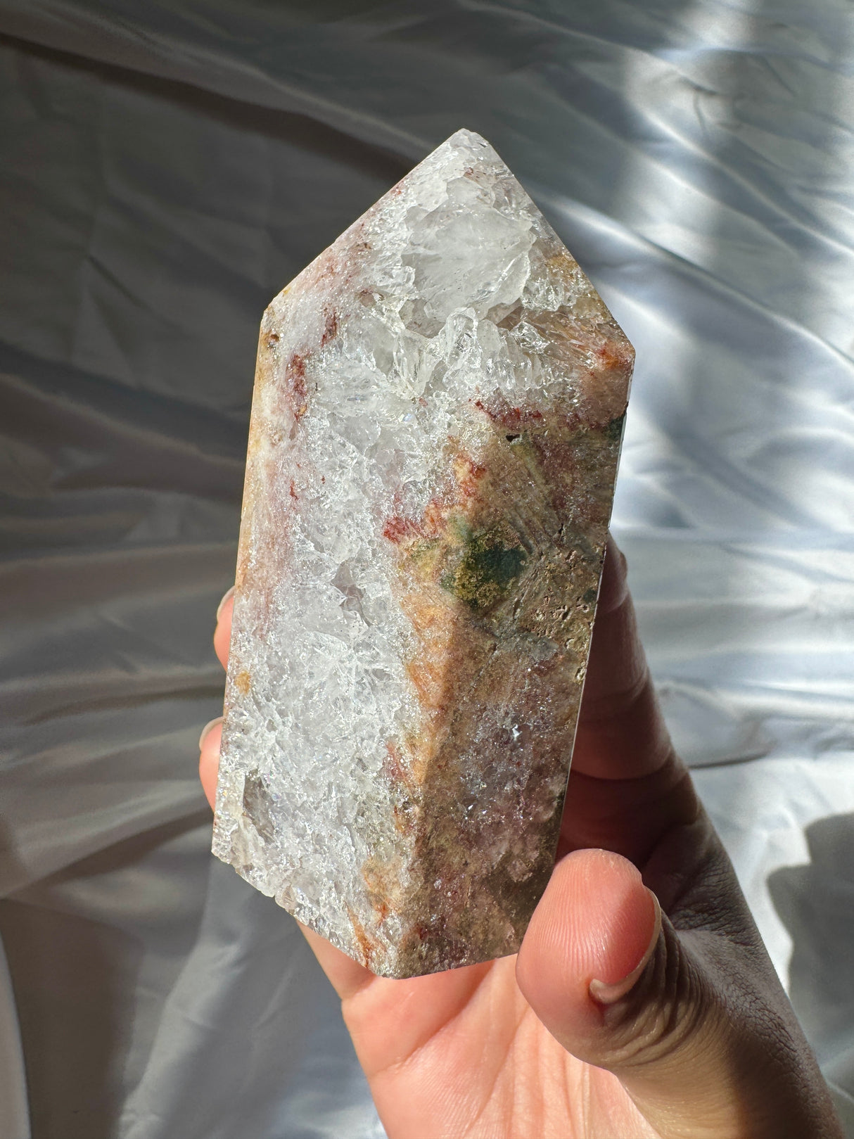 Pink Amethyst Tower with Quartz