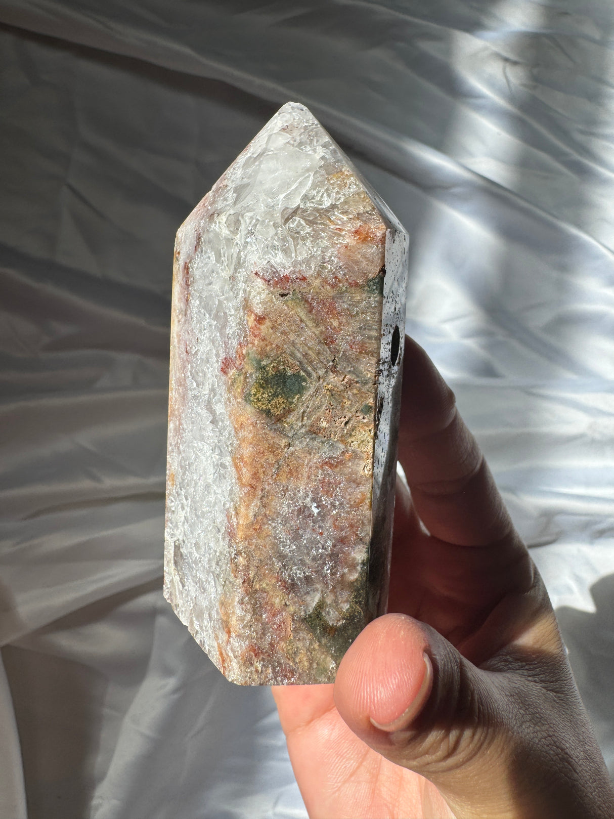 Pink Amethyst Tower with Quartz